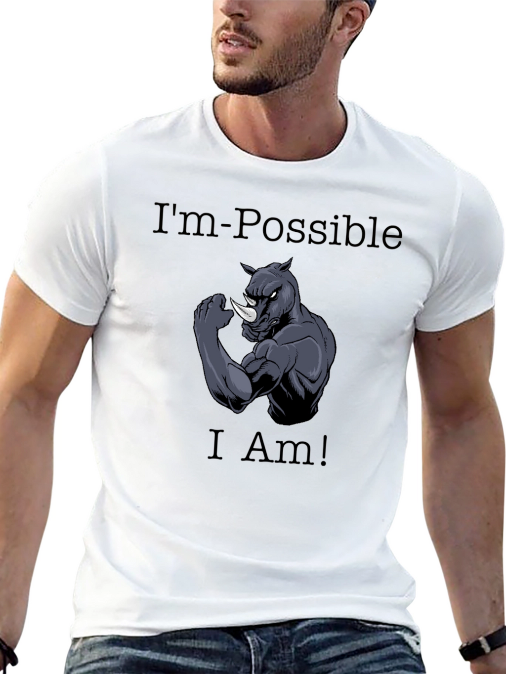 Im Possible Rhino Graphic Tee - Black