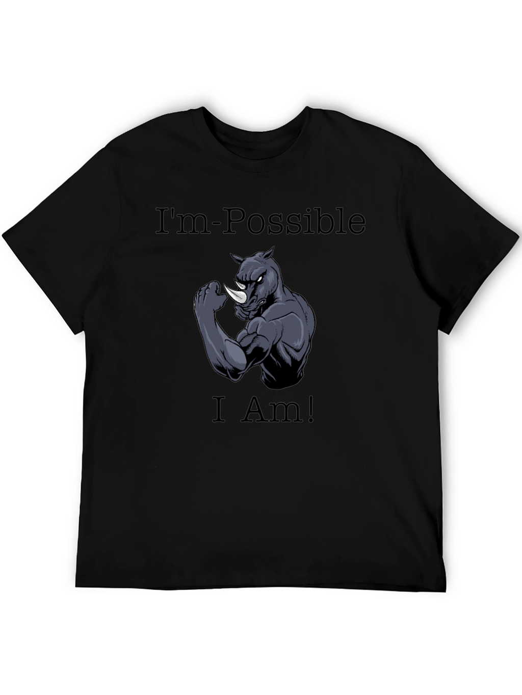 Im Possible Rhino Graphic Tee - Black