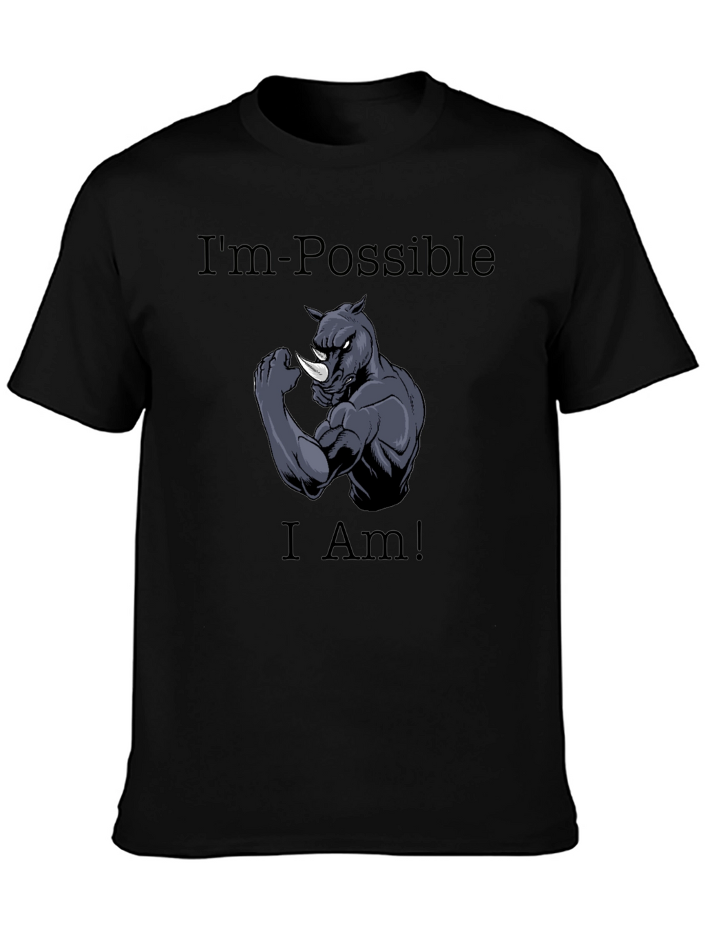 Im Possible Rhino Graphic Tee - Black