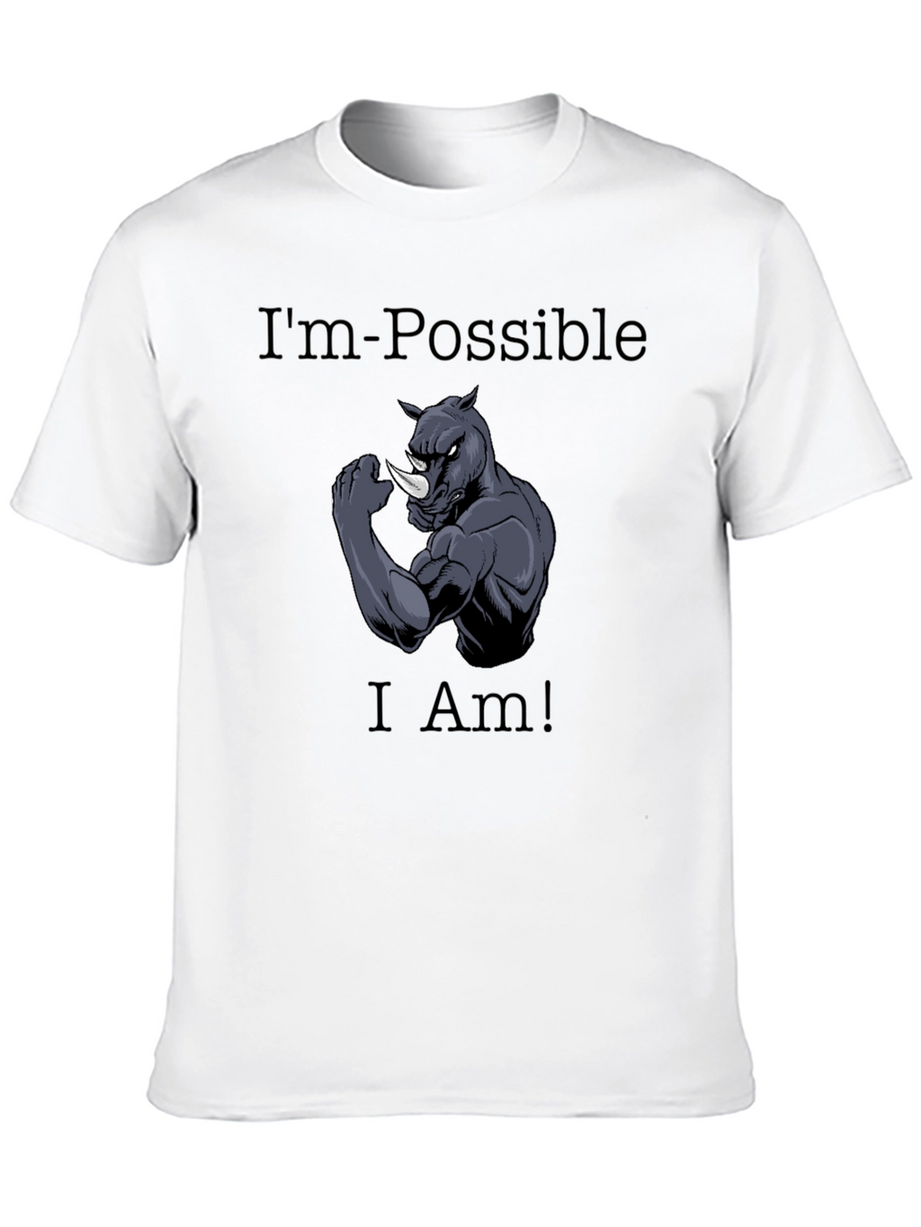 Im Possible Rhino Graphic Tee - Black