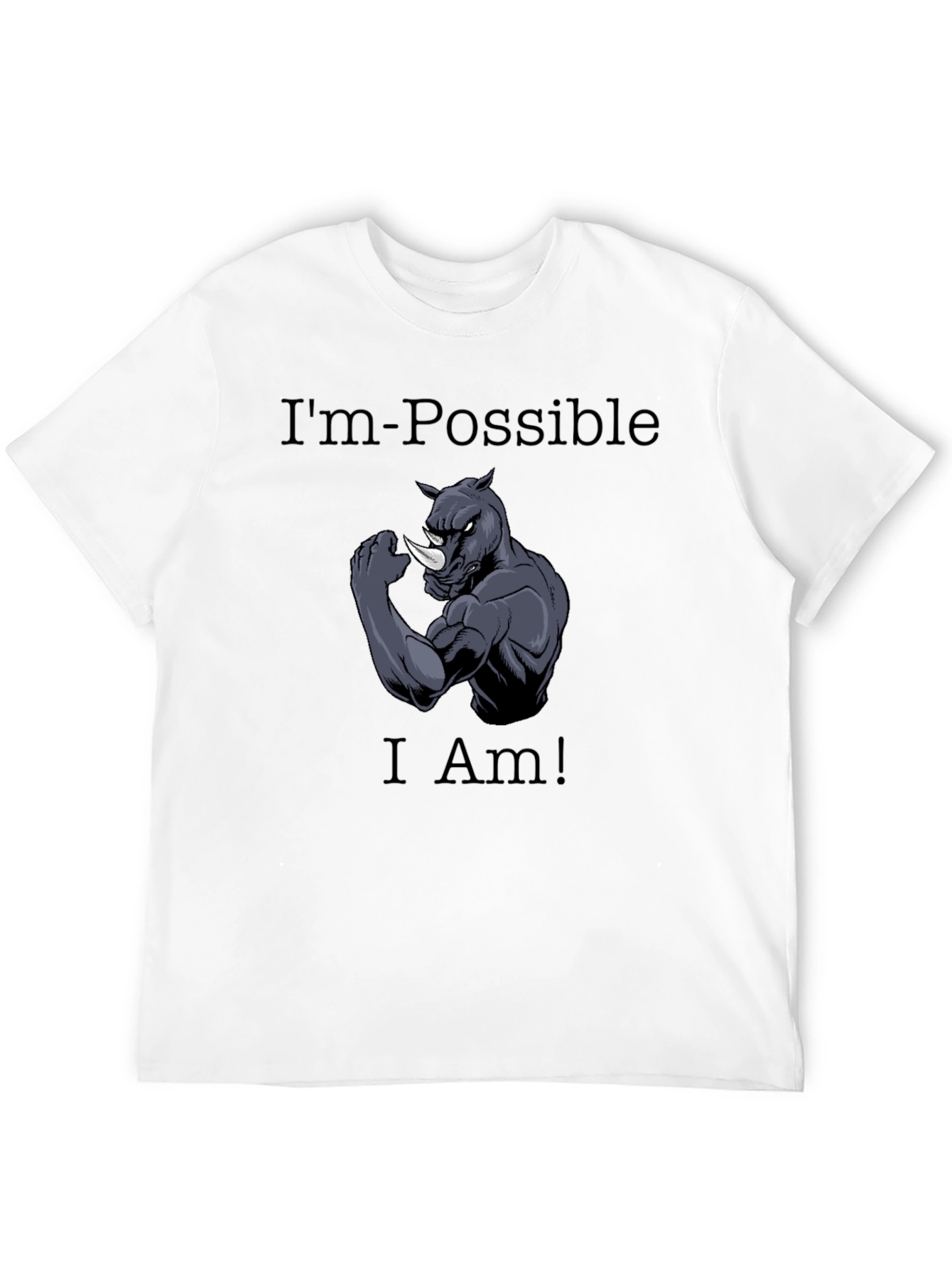 Im Possible Rhino Graphic Tee - Black