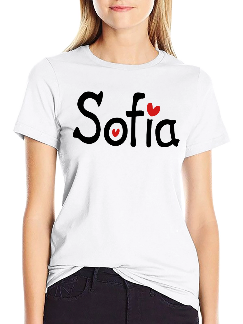 Sofia Heart T-Shirt - Personalized Name Tee