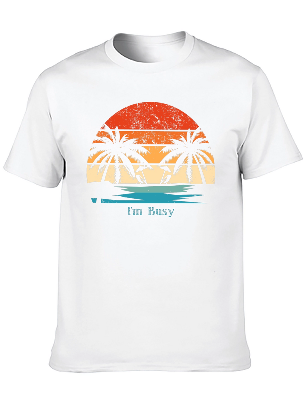 Im Busy T-Shirt | Retro Beach Sunset Graphic Tee