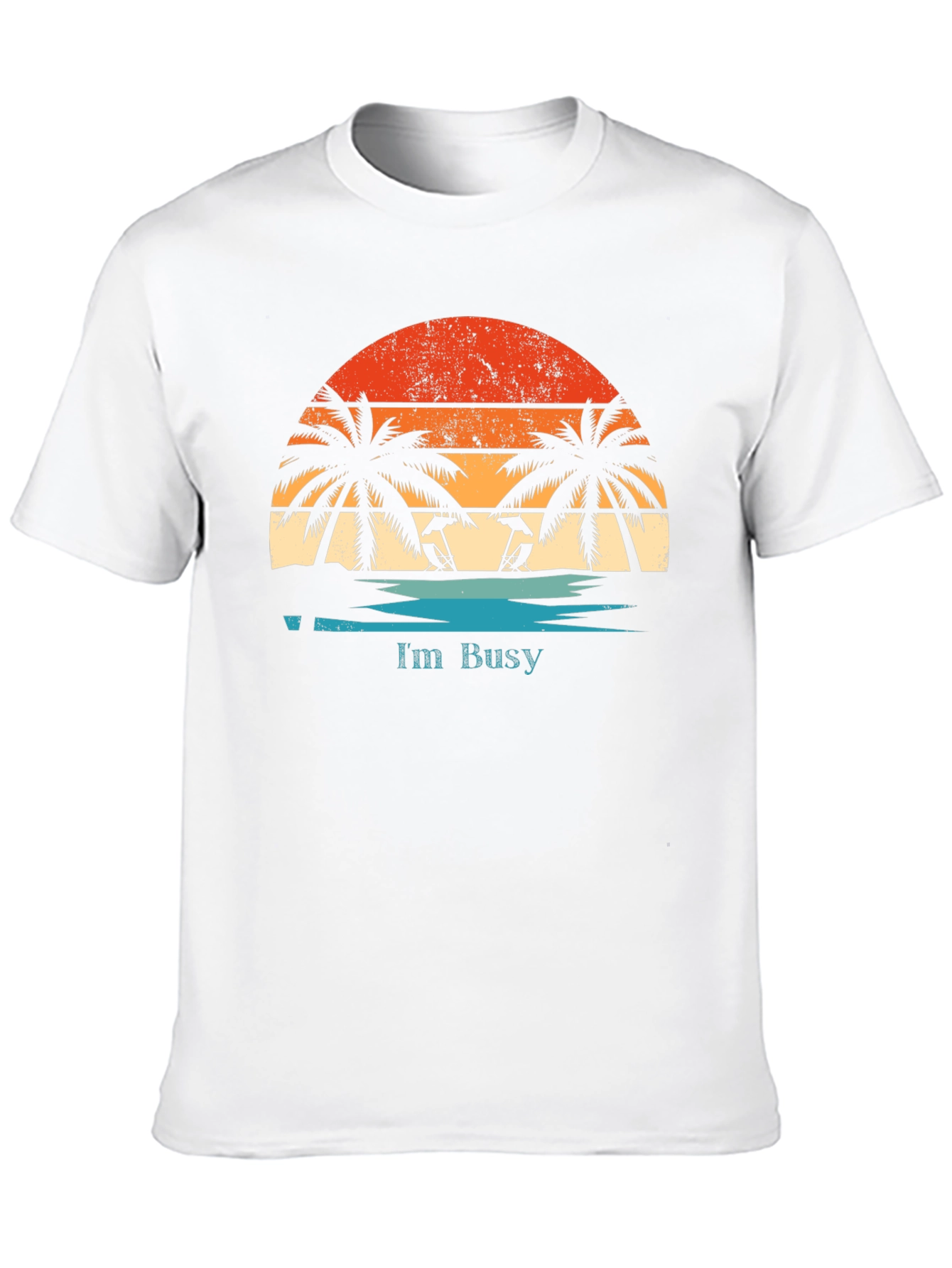 Im Busy T-Shirt | Retro Beach Sunset Graphic Tee