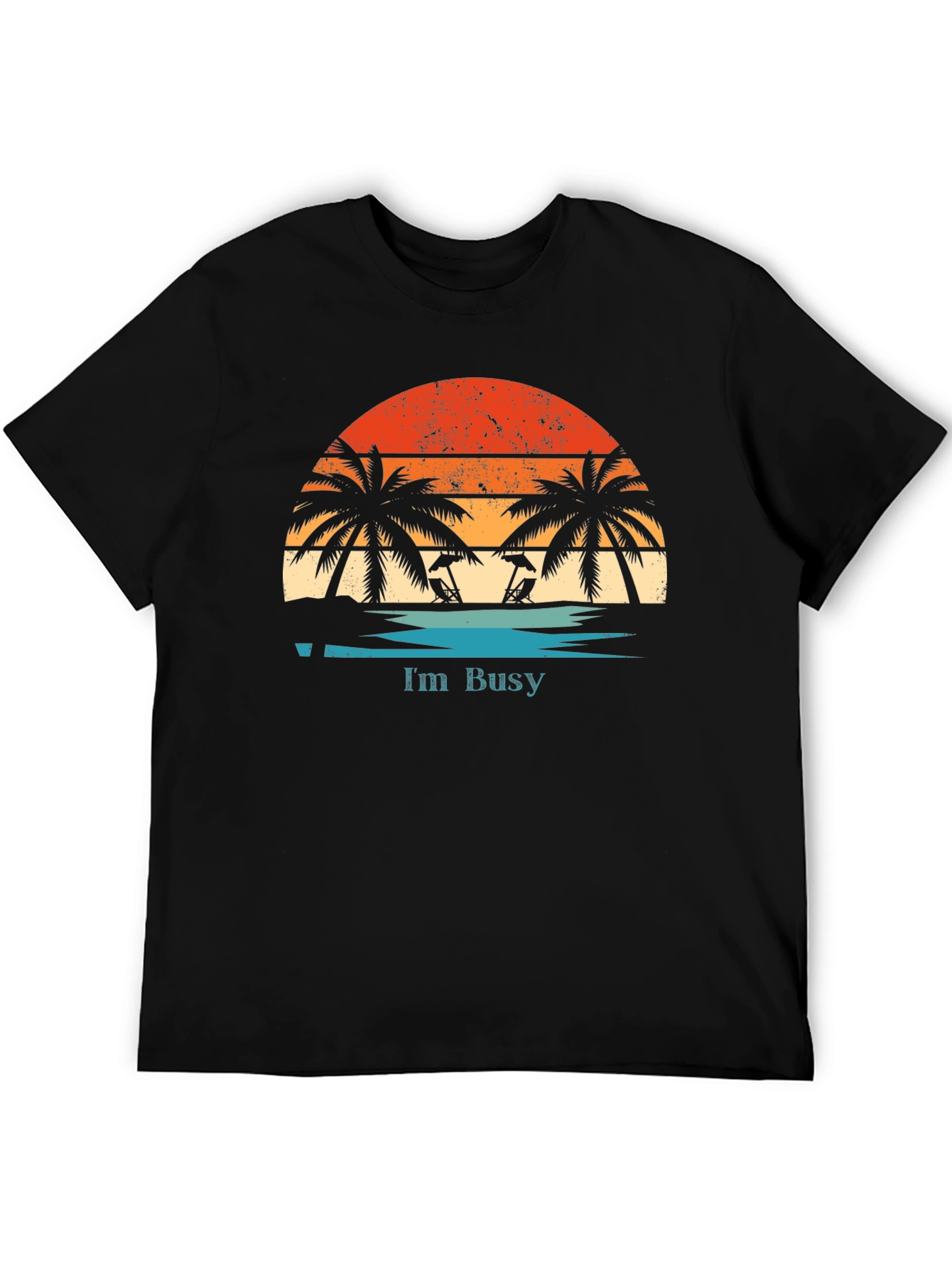 Im Busy T-Shirt | Retro Beach Sunset Graphic Tee