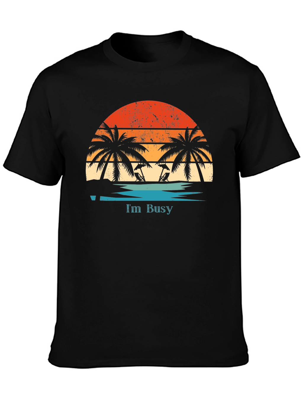 Im Busy T-Shirt | Retro Beach Sunset Graphic Tee