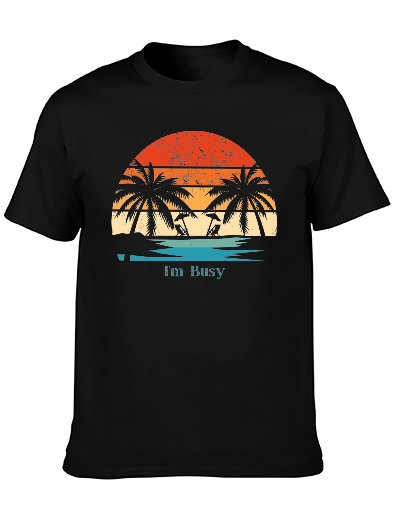 Im Busy T-Shirt | Retro Beach Sunset Graphic Tee