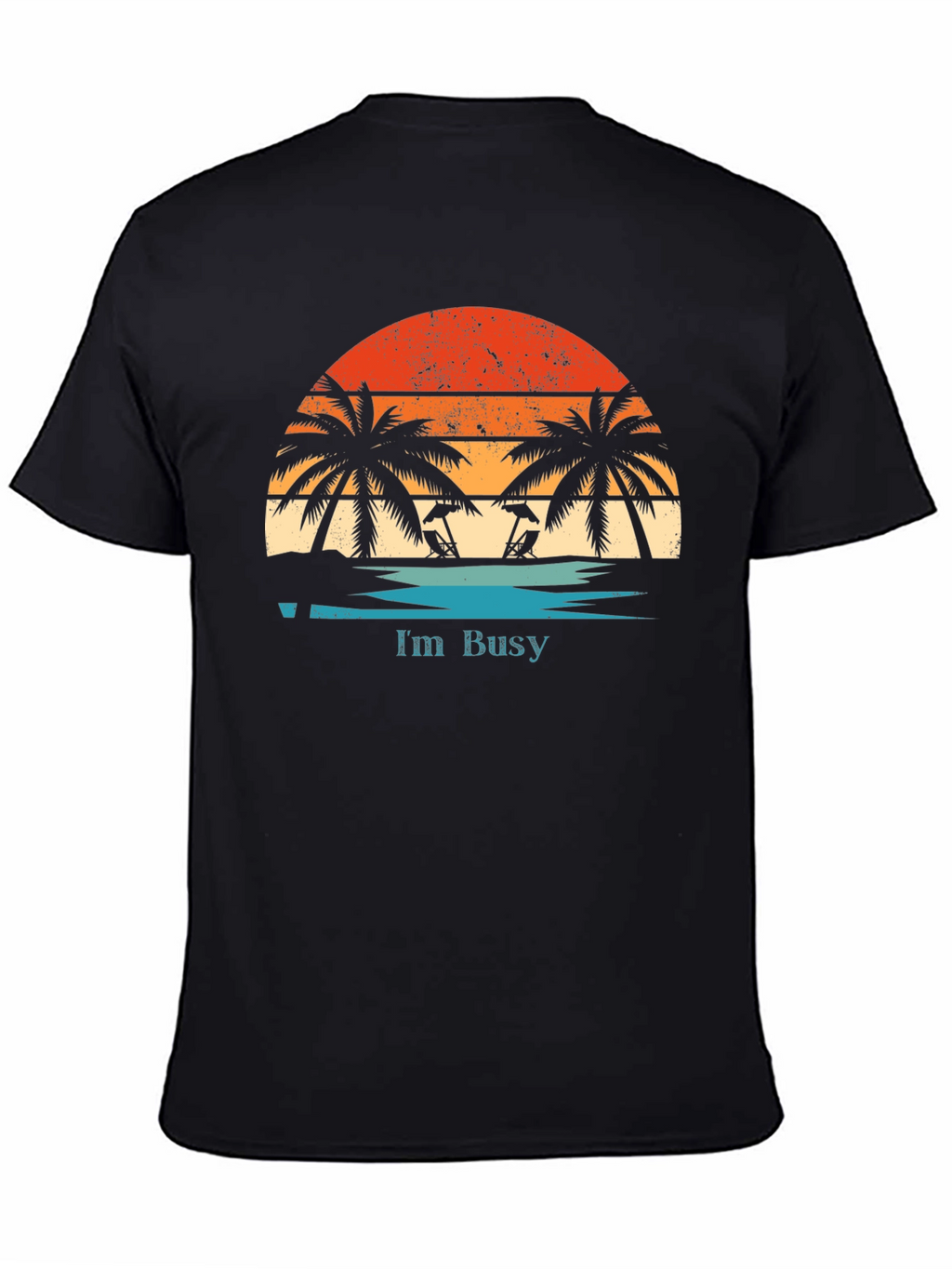 Im Busy T-Shirt | Retro Beach Sunset Graphic Tee