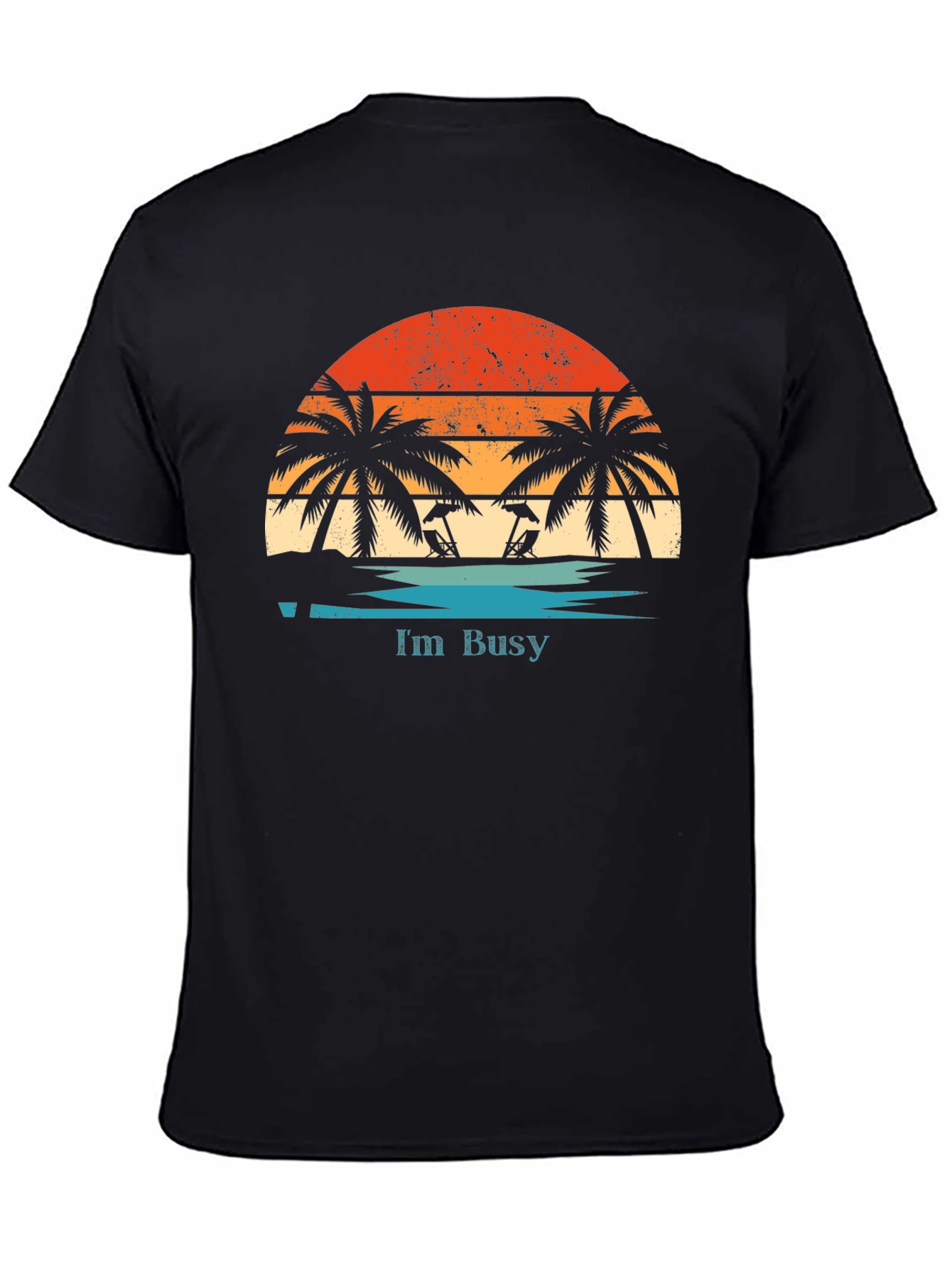 Im Busy T-Shirt | Retro Beach Sunset Graphic Tee