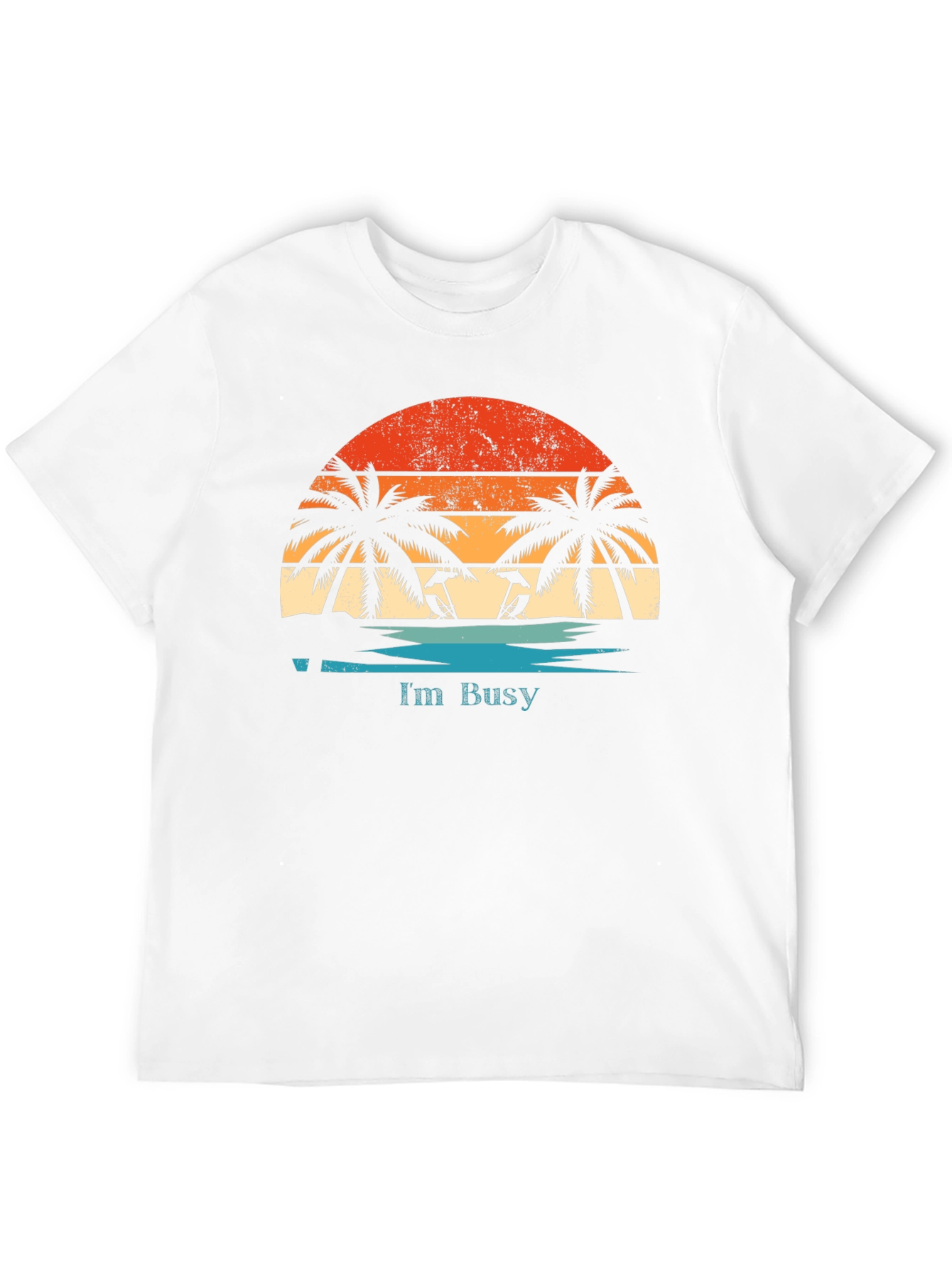 Im Busy T-Shirt | Retro Beach Sunset Graphic Tee