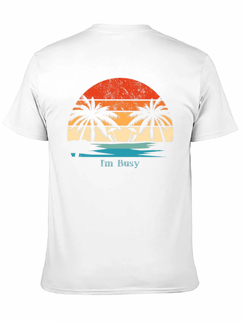 Im Busy T-Shirt | Retro Beach Sunset Graphic Tee
