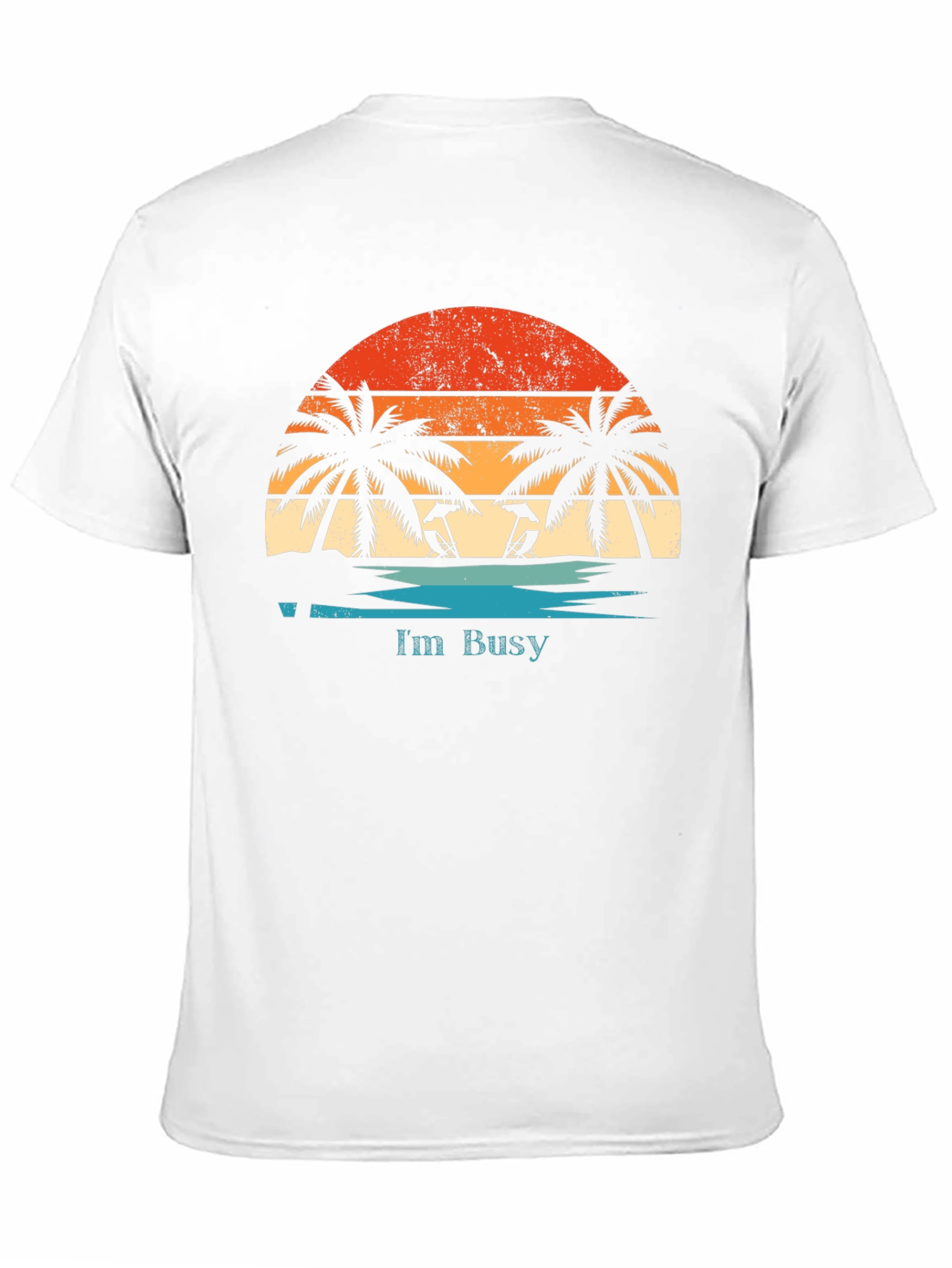 Im Busy T-Shirt | Retro Beach Sunset Graphic Tee