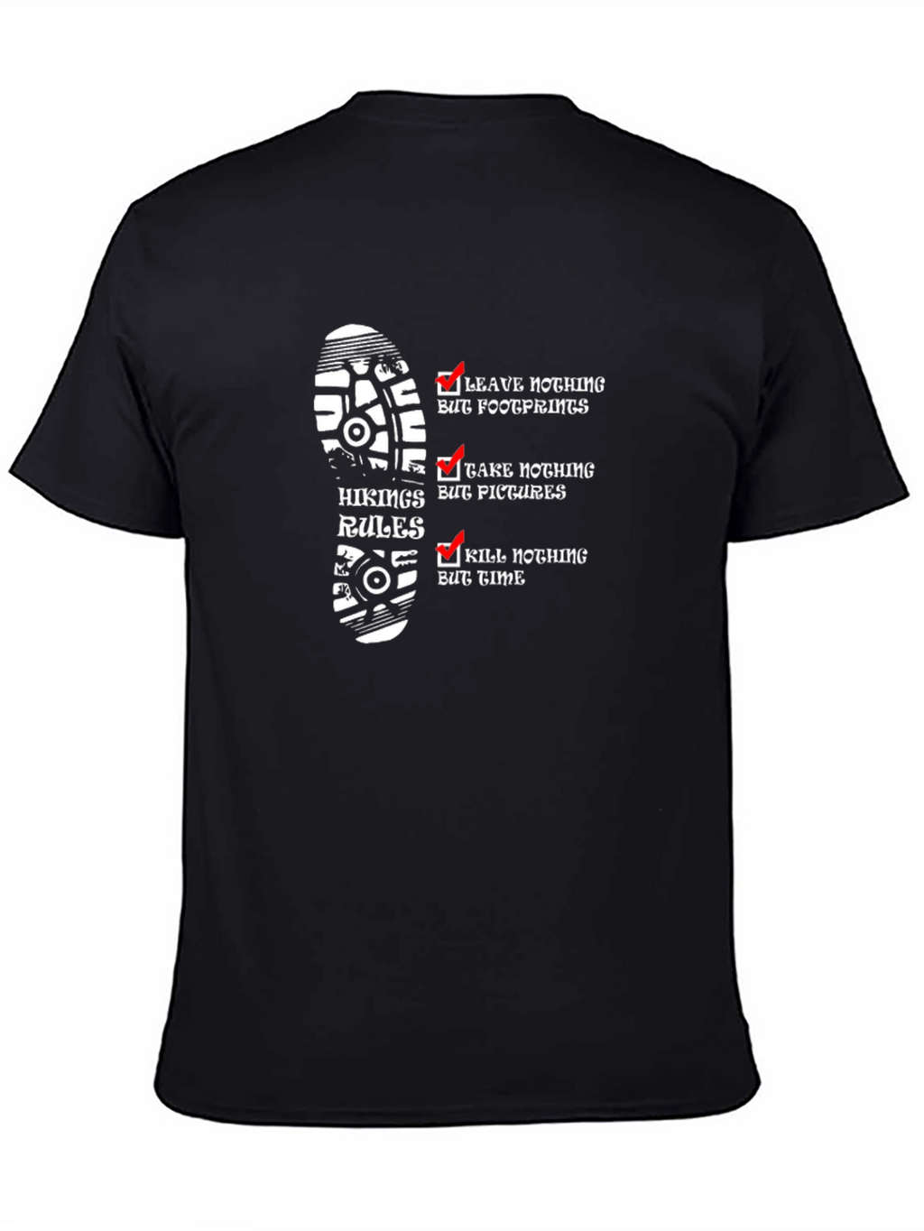 Hiking Rules T-Shirt - Footprint Design