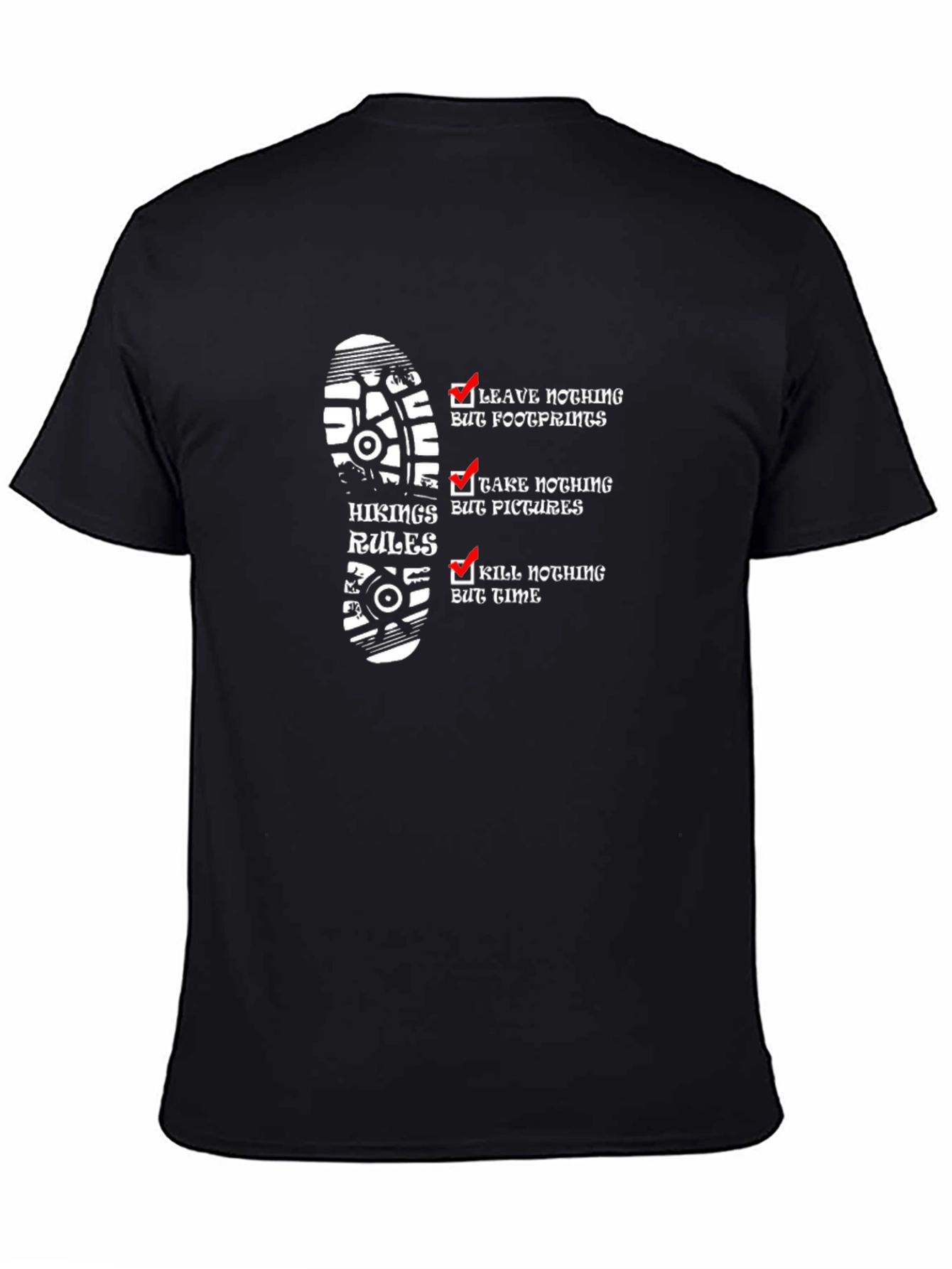 Hiking Rules T-Shirt - Footprint Design