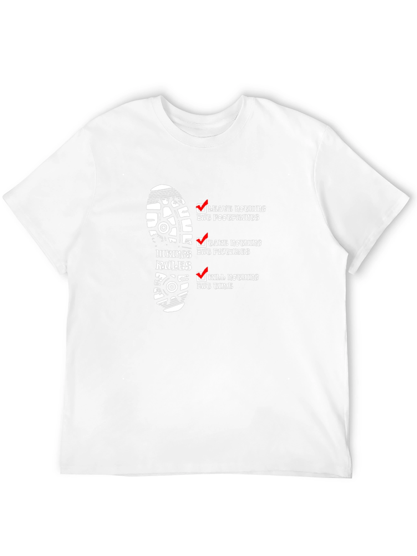 Hiking Rules T-Shirt - Footprint Design