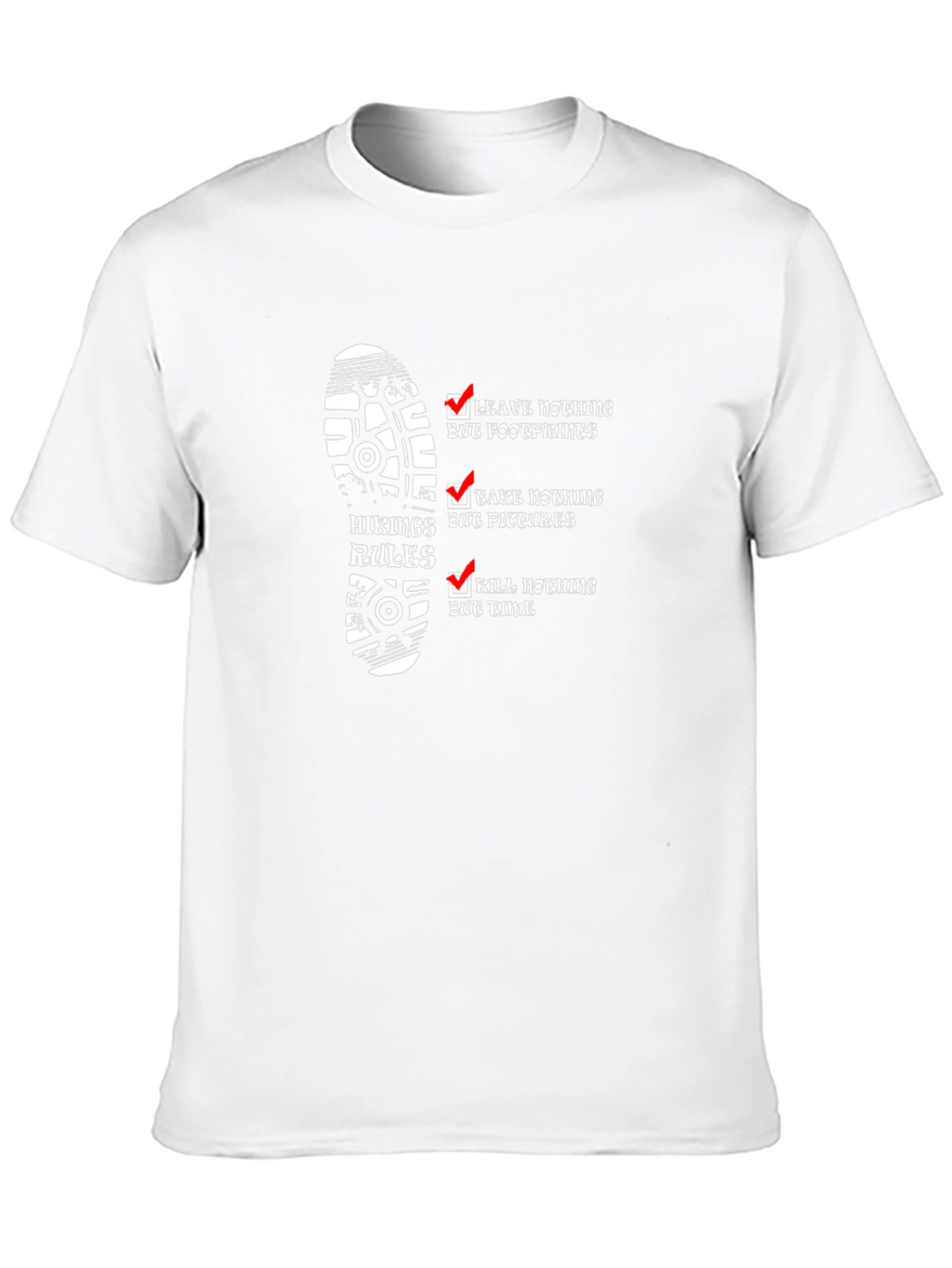 Hiking Rules T-Shirt - Footprint Design