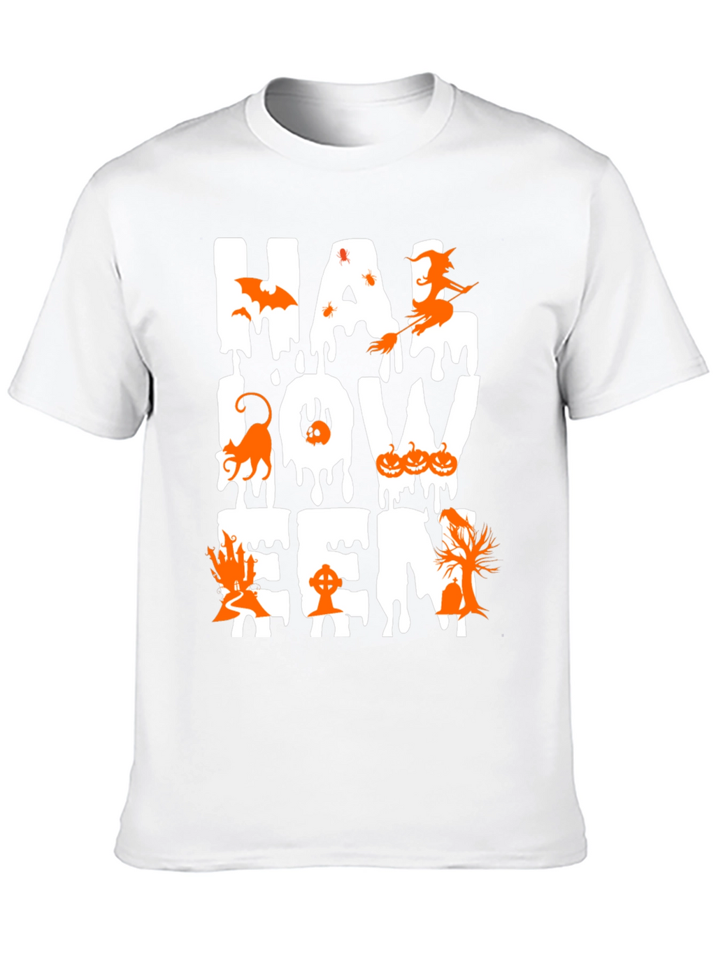 Halloween Graphic Print Black T-Shirt