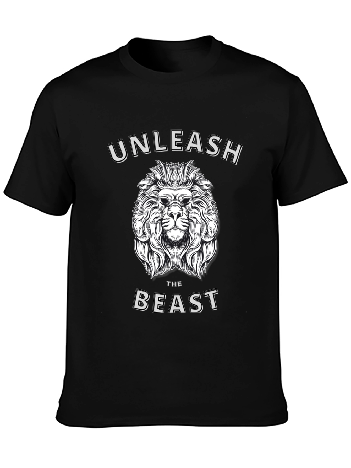 Unleash the Beast Lion Graphic T-Shirt - Mens