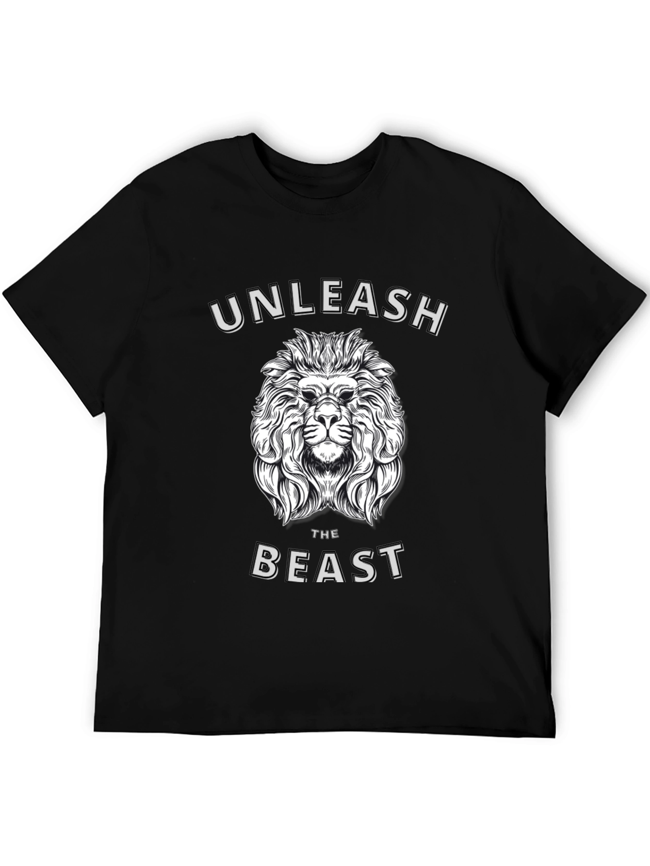 Unleash the Beast Lion Graphic T-Shirt - Mens