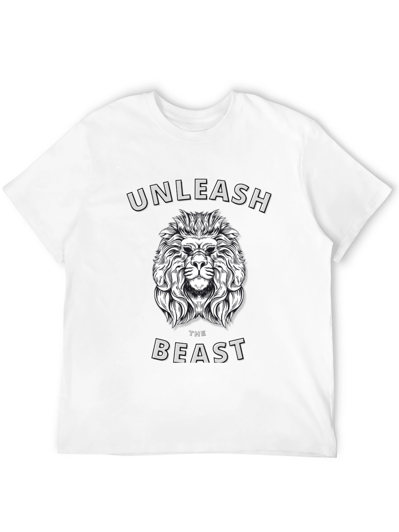 Unleash the Beast Lion Graphic T-Shirt - Mens