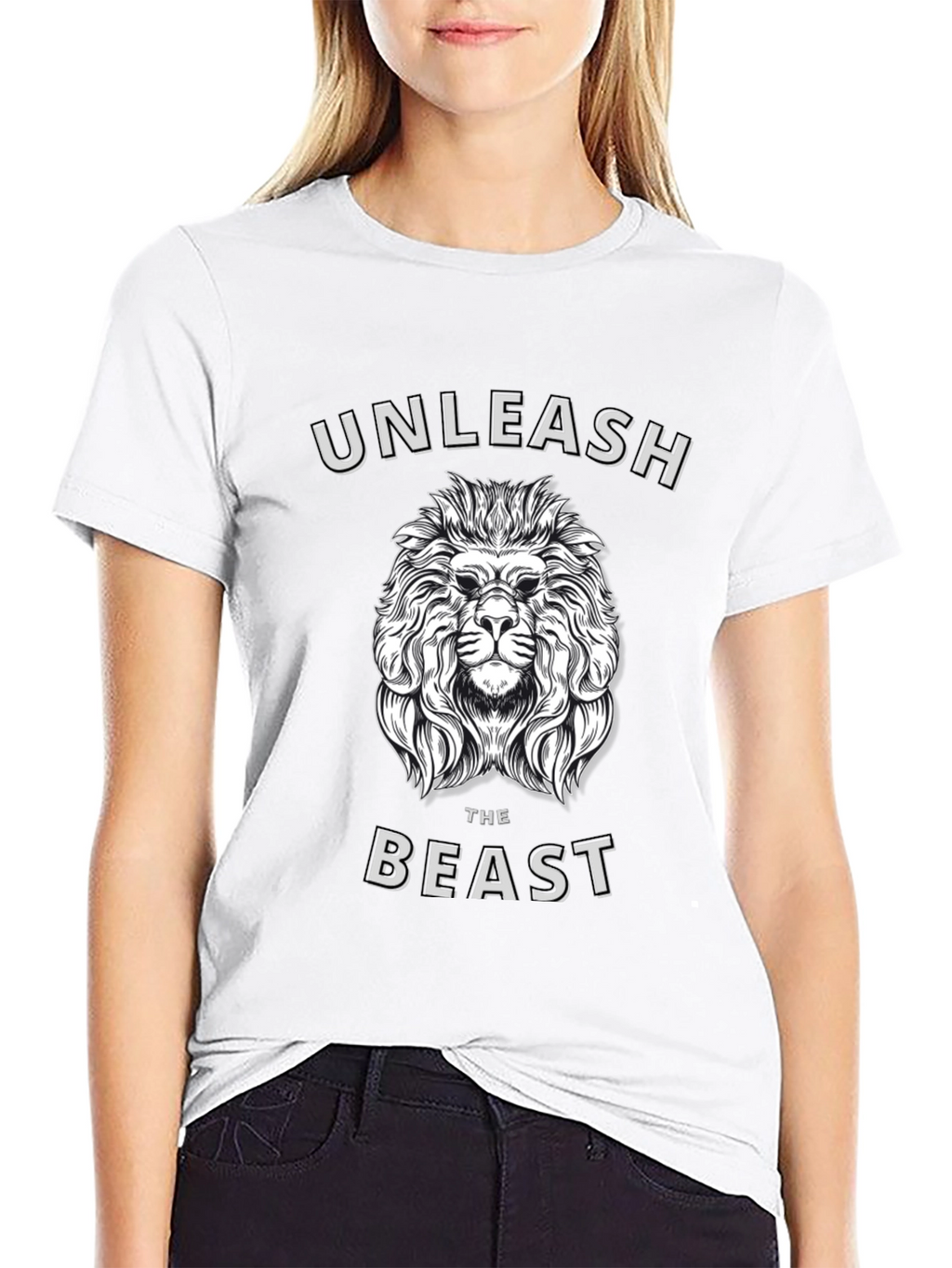 Unleash the Beast Lion Graphic T-Shirt - Mens