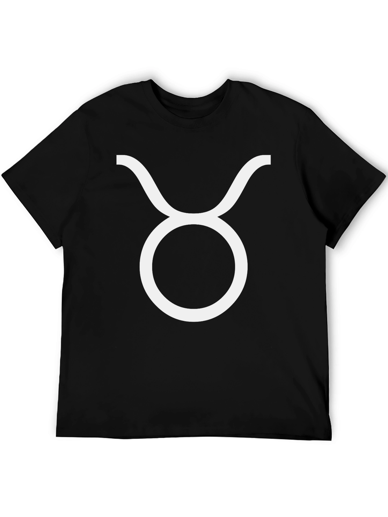 Taurus Zodiac Sign Black T-Shirt