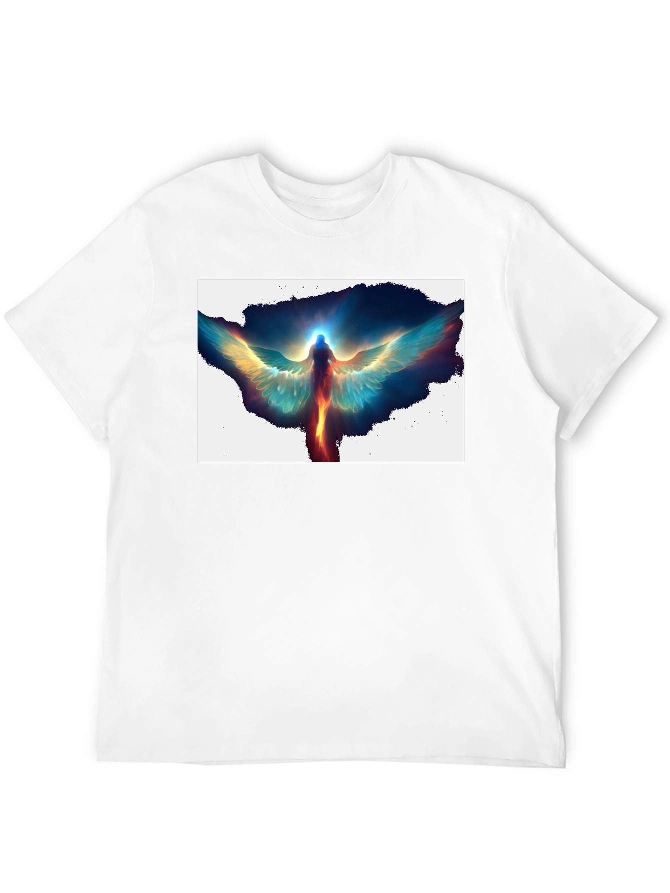 Angel Wings Graphic Print Black T-Shirt