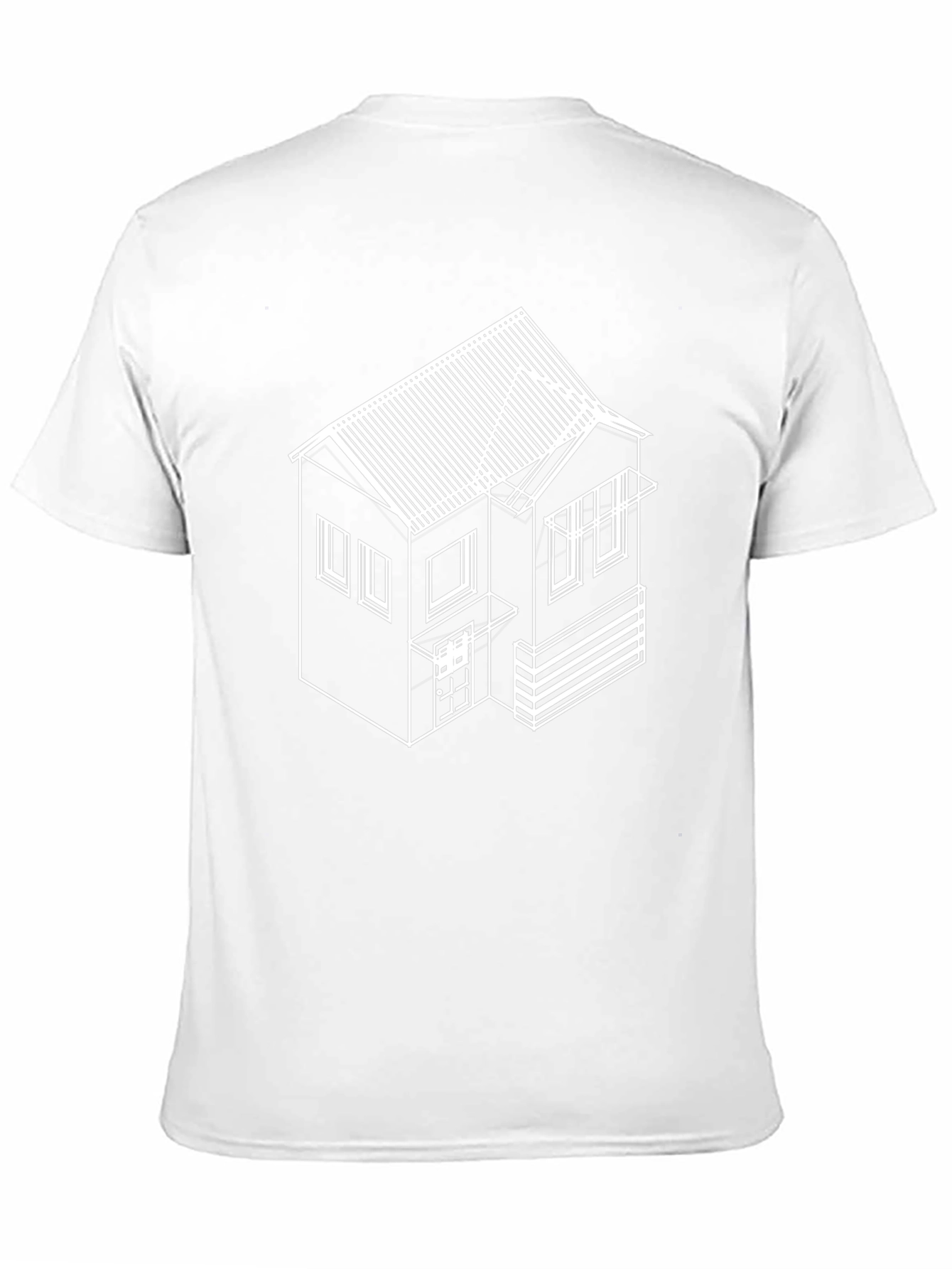 Abstract House Graphic T-Shirt - Black