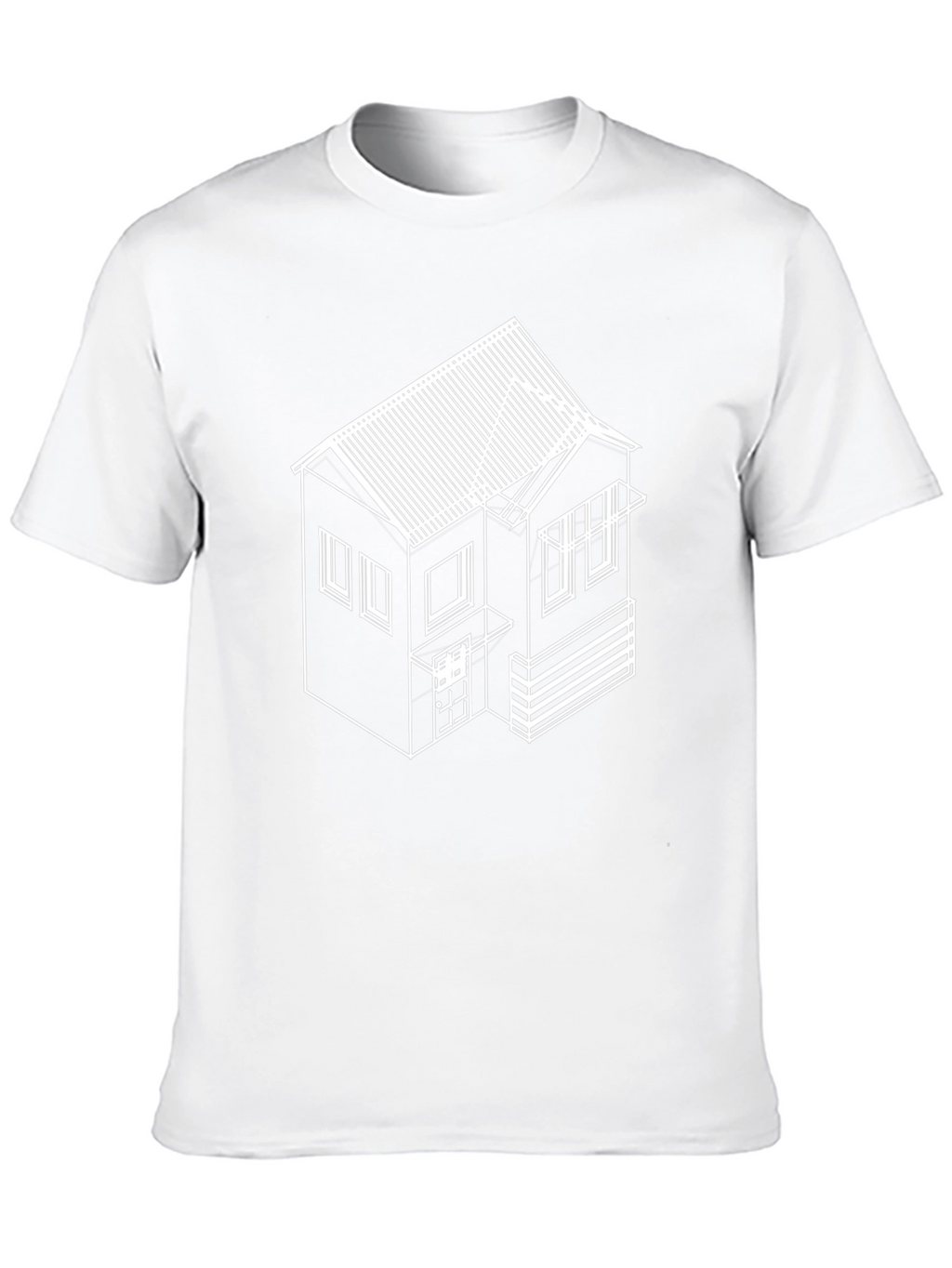 Abstract House Graphic T-Shirt - Black