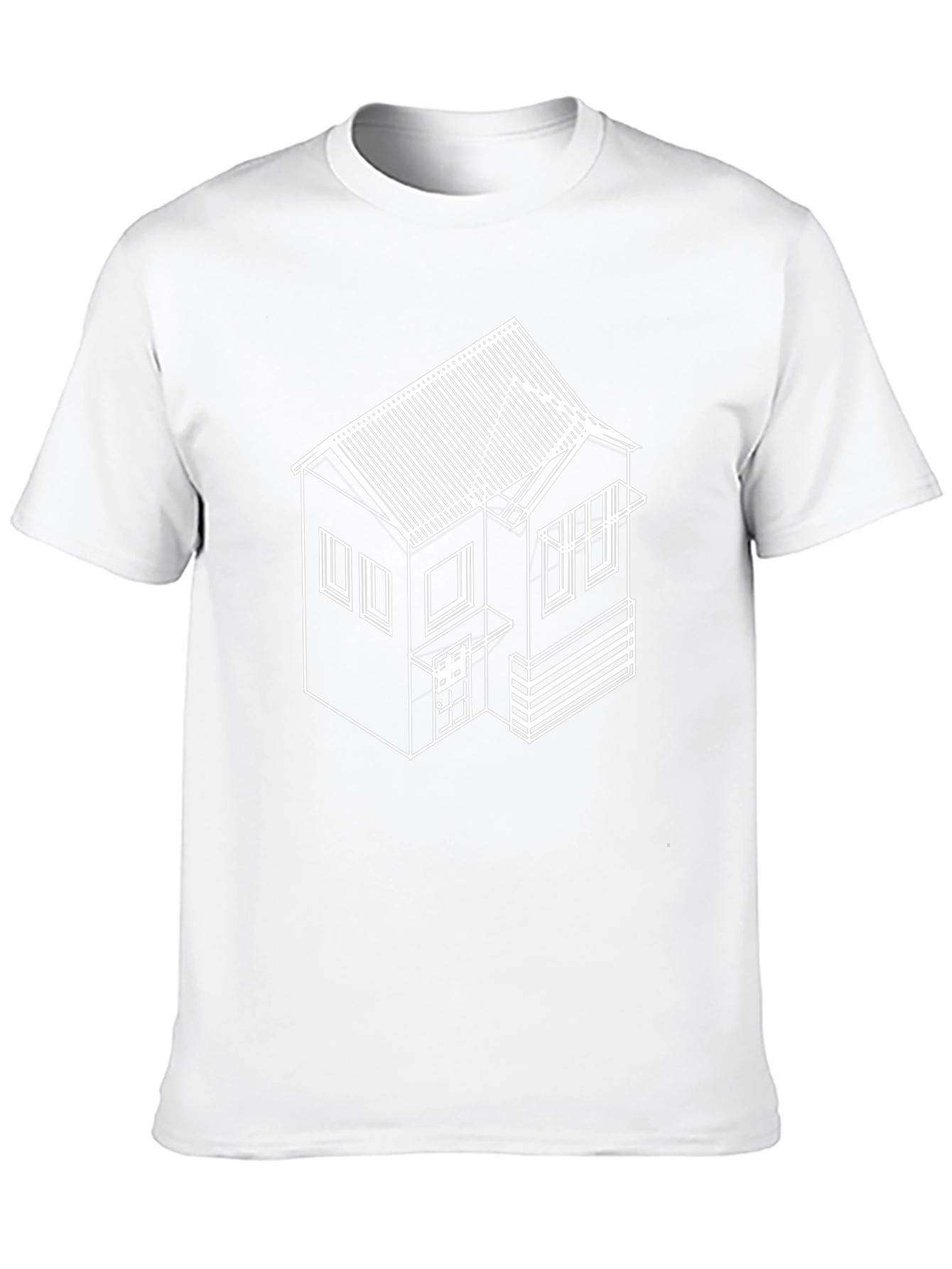 Abstract House Graphic T-Shirt - Black
