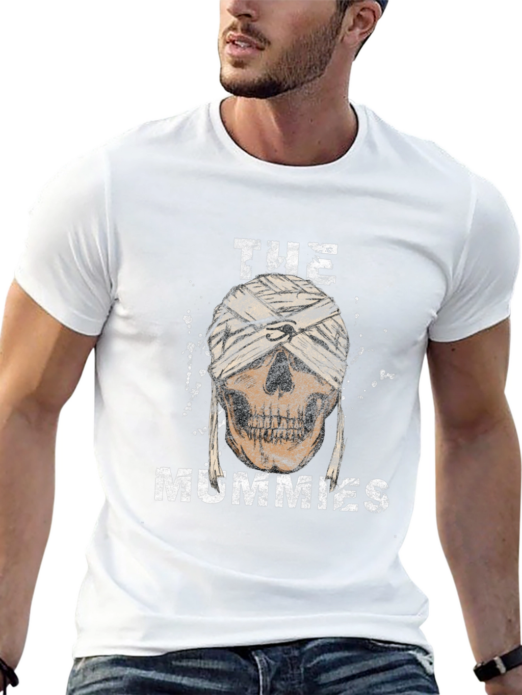 The Mummies Skull Graphic T-Shirt - Cool Halloween Tee