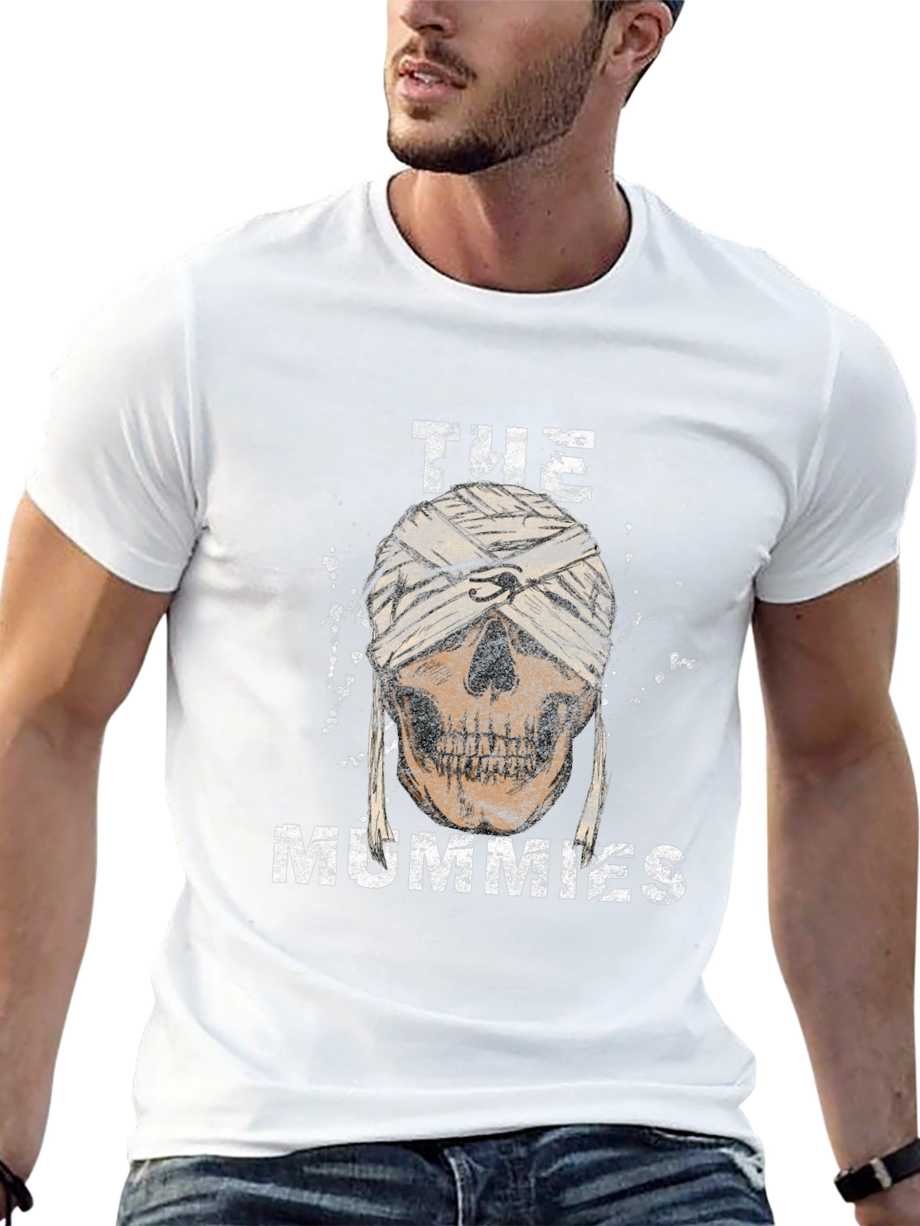The Mummies Skull Graphic T-Shirt - Cool Halloween Tee