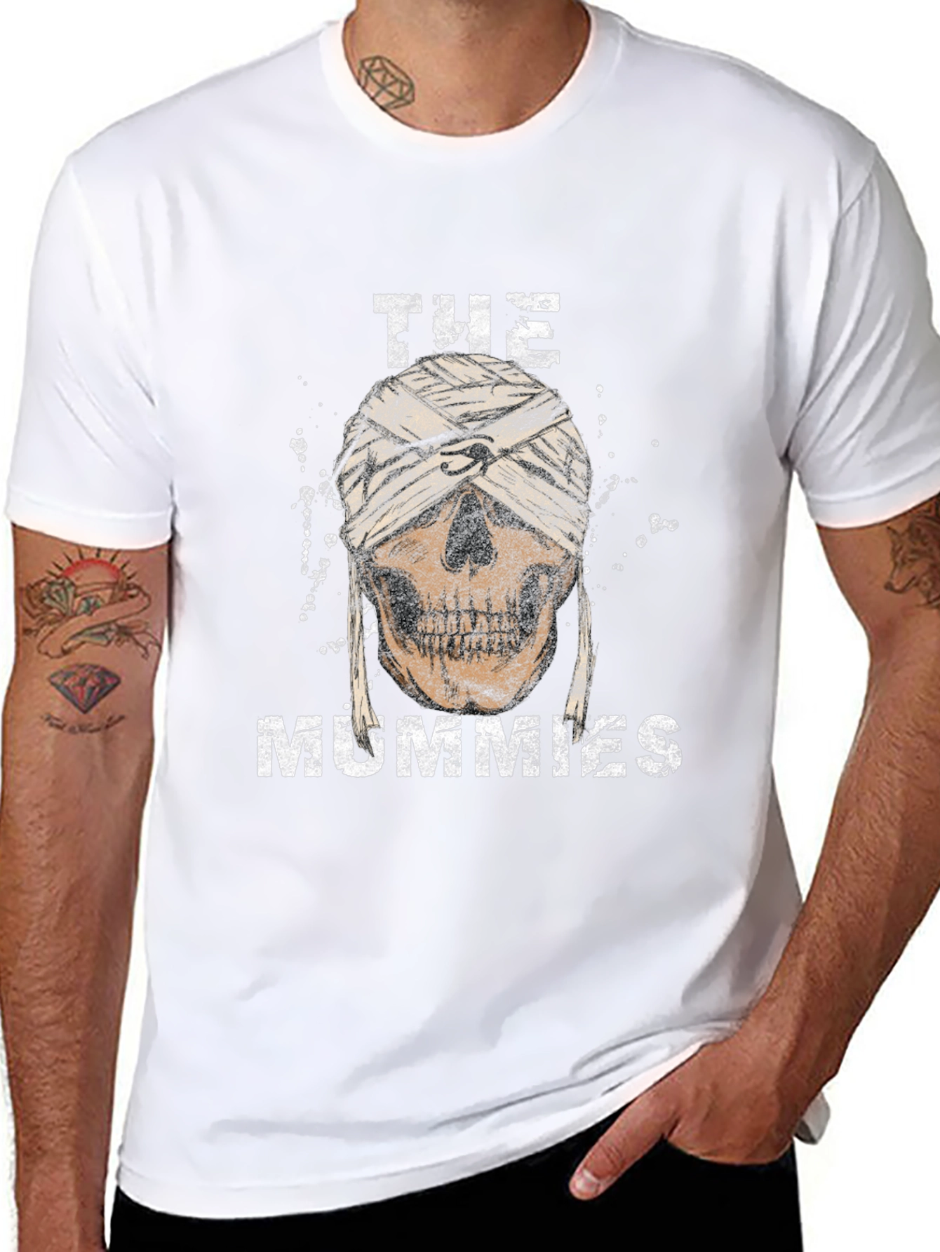 The Mummies Skull Graphic T-Shirt - Cool Halloween Tee