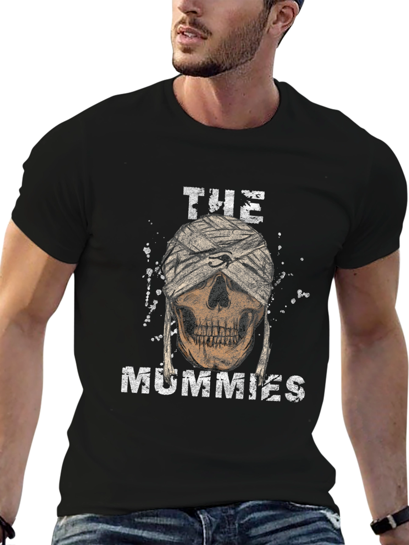 The Mummies Skull Graphic T-Shirt - Cool Halloween Tee