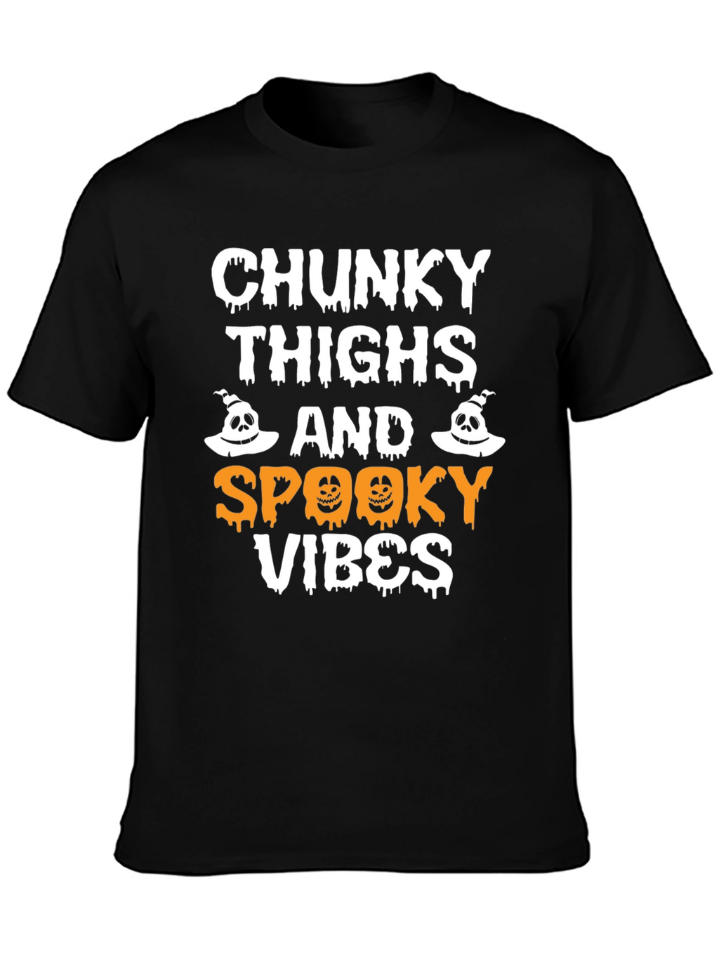 Chunky Thighs Spooky Vibes Halloween T-Shirt