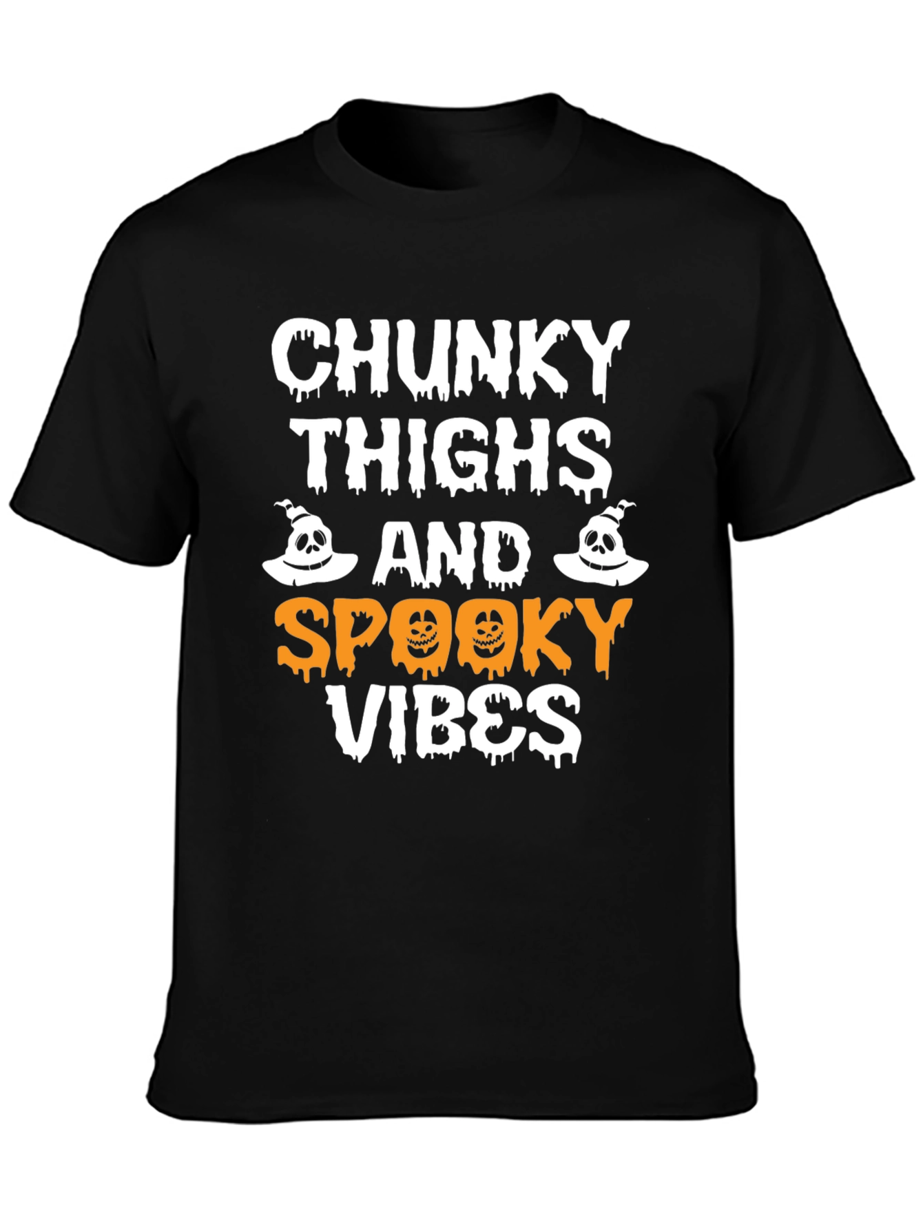 Chunky Thighs Spooky Vibes Halloween T-Shirt