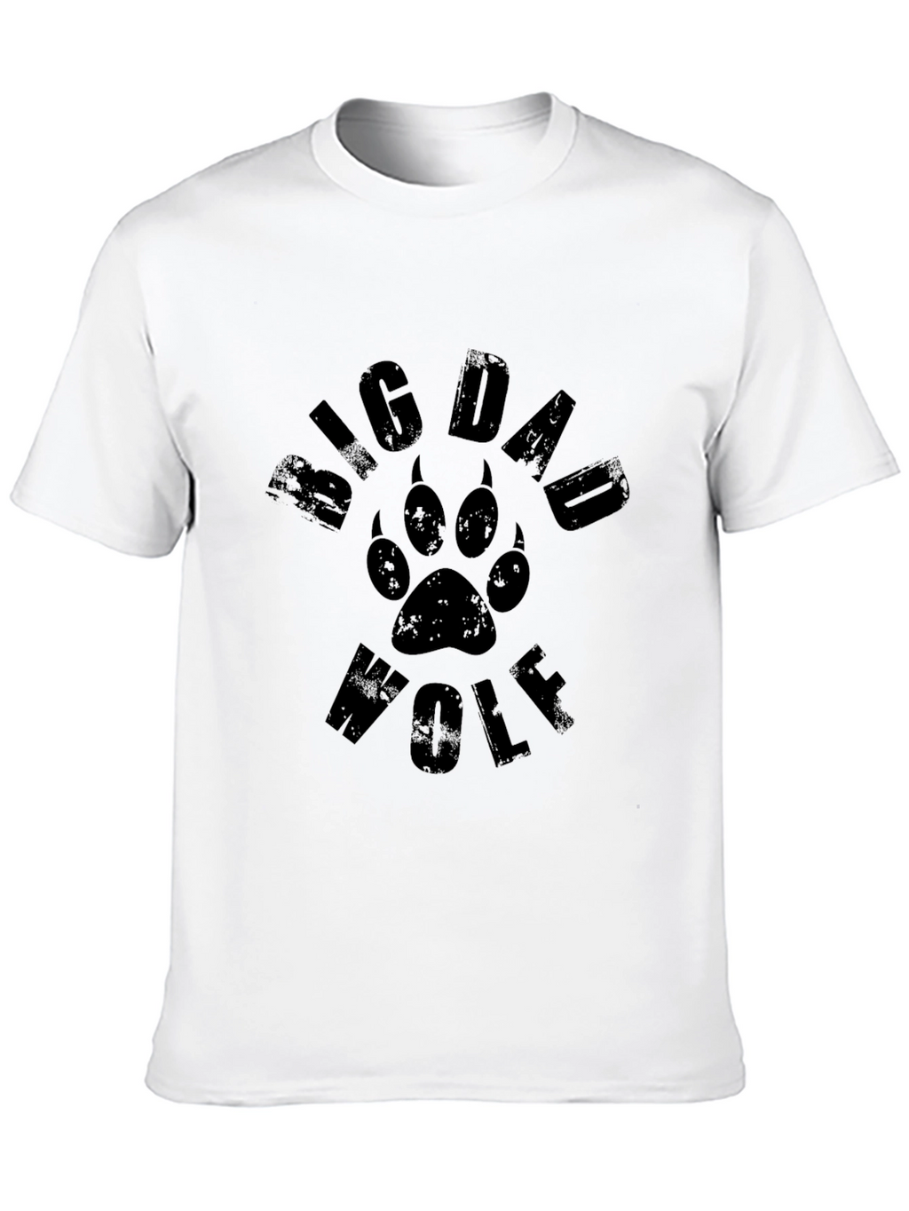 Big Dad Wolf Graphic Tee - Black Cotton T-Shirt