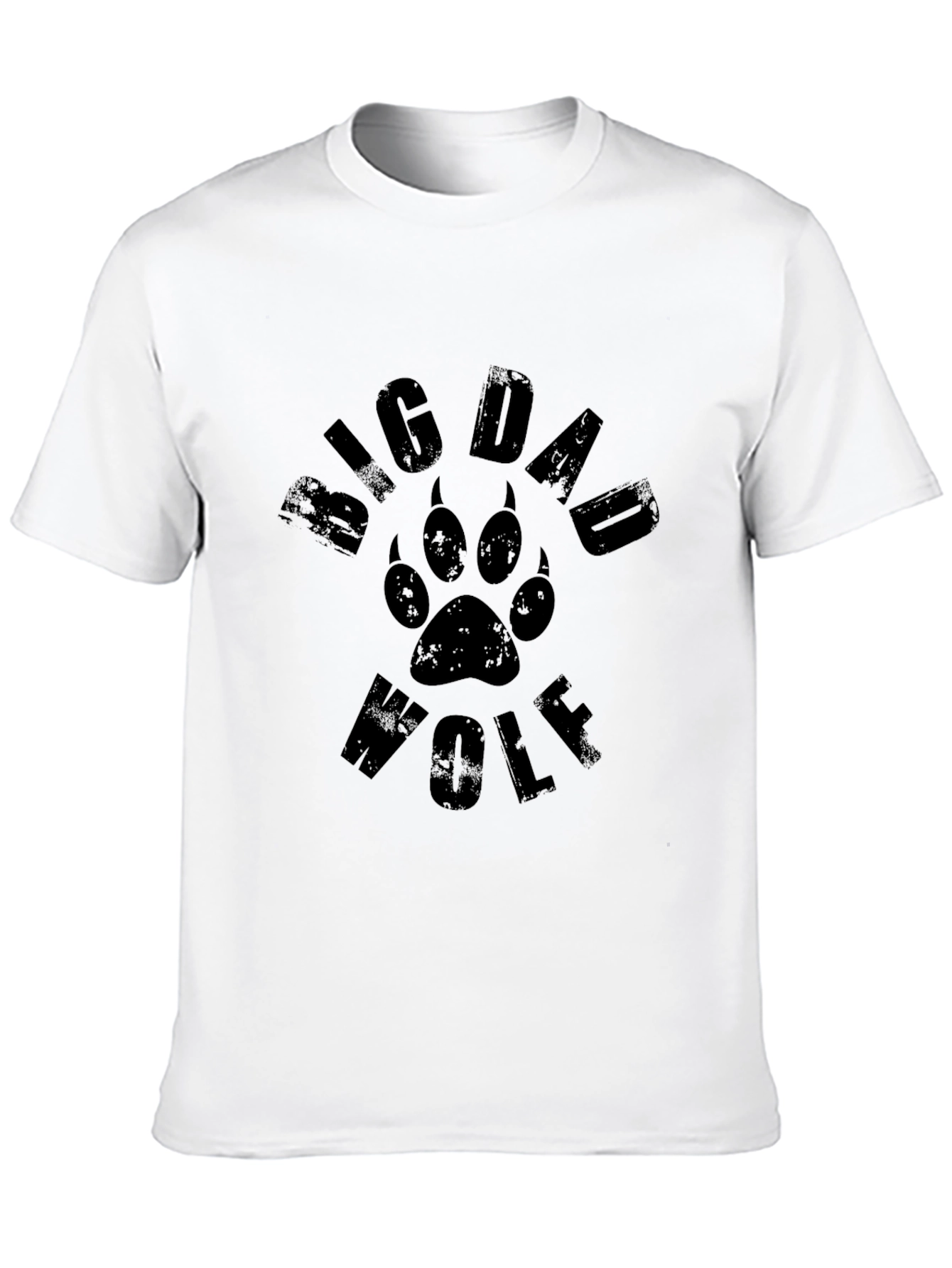 Big Dad Wolf Graphic Tee - Black Cotton T-Shirt