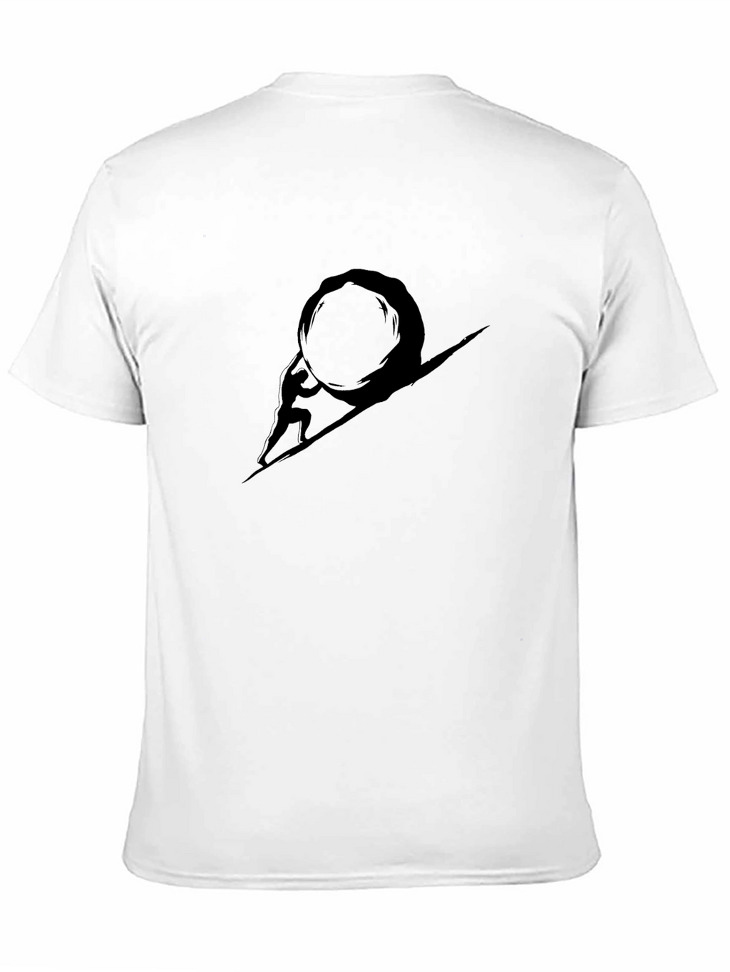 Sisyphus Black Graphic Tee - Existential T-Shirt