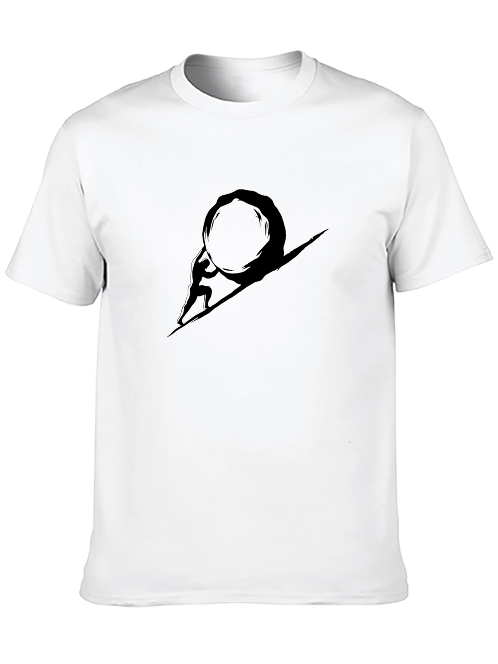 Sisyphus Black Graphic Tee - Existential T-Shirt