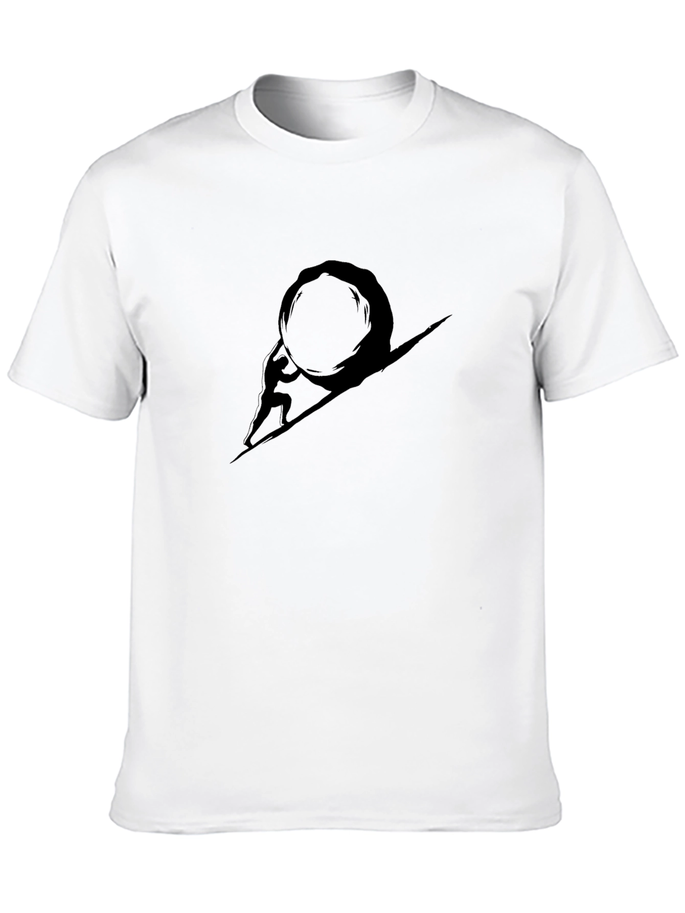 Sisyphus Black Graphic Tee - Existential T-Shirt