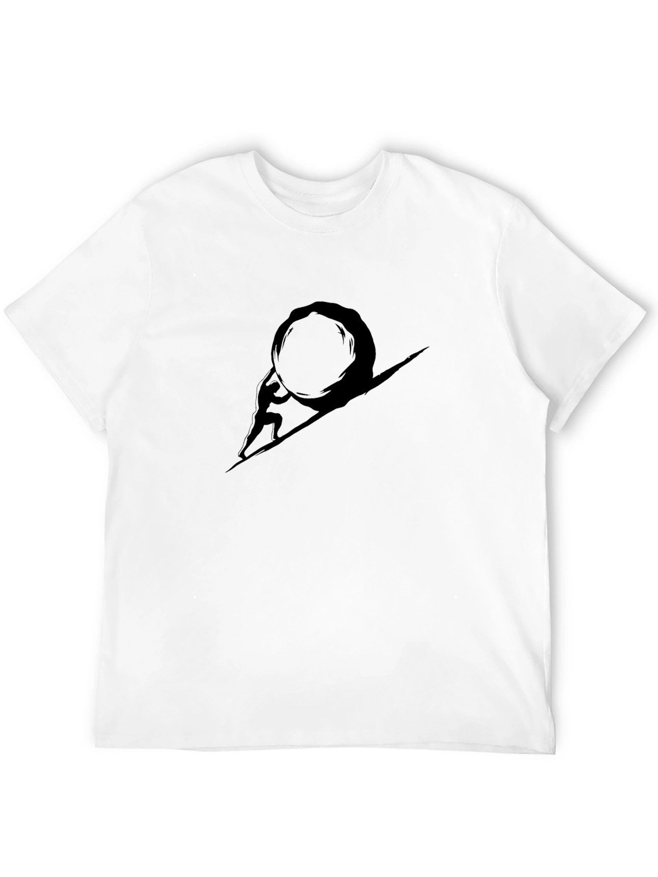 Sisyphus Black Graphic Tee - Existential T-Shirt