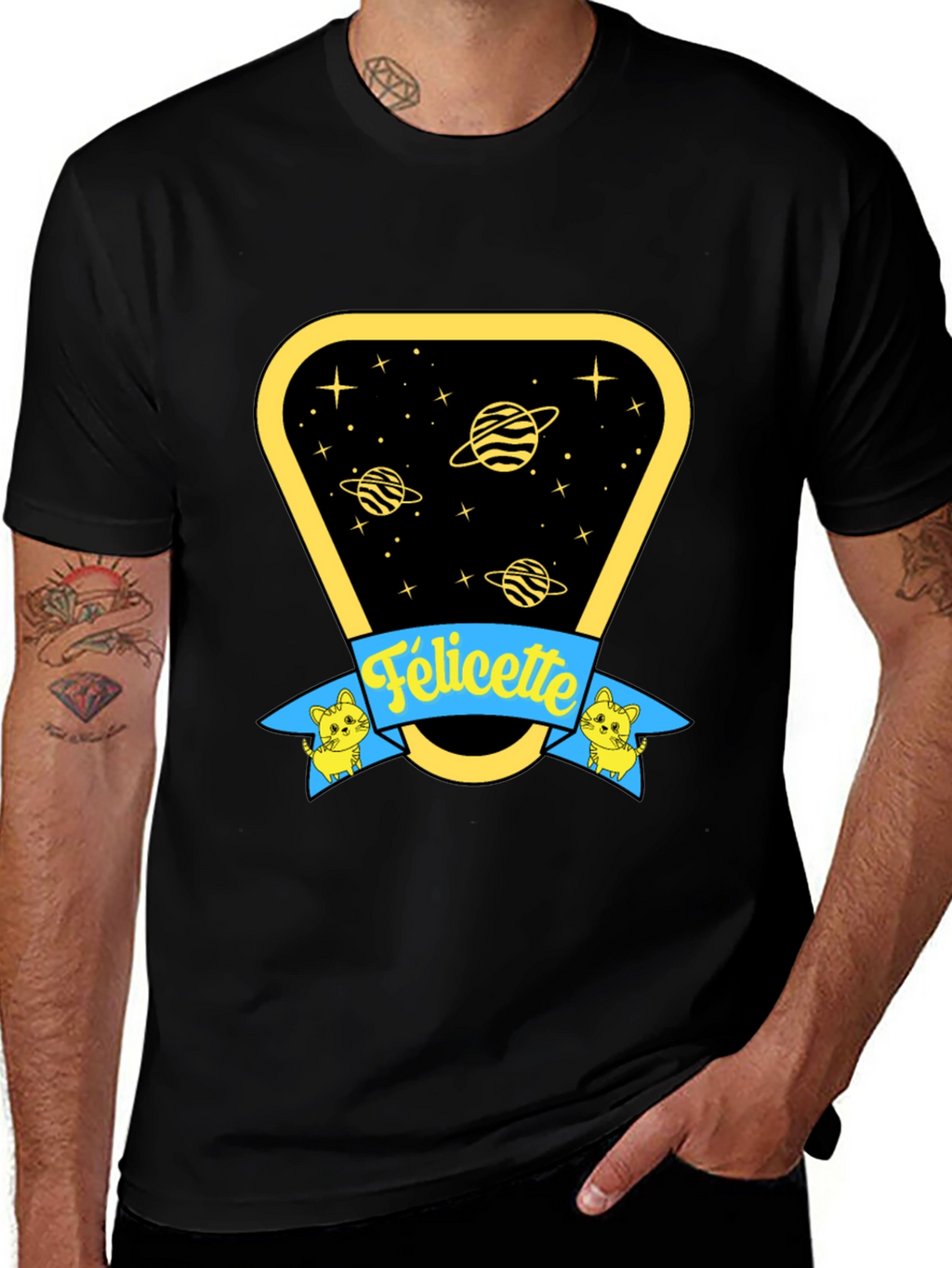 Felicette Cat Space T-Shirt - Unisex Cotton Tee