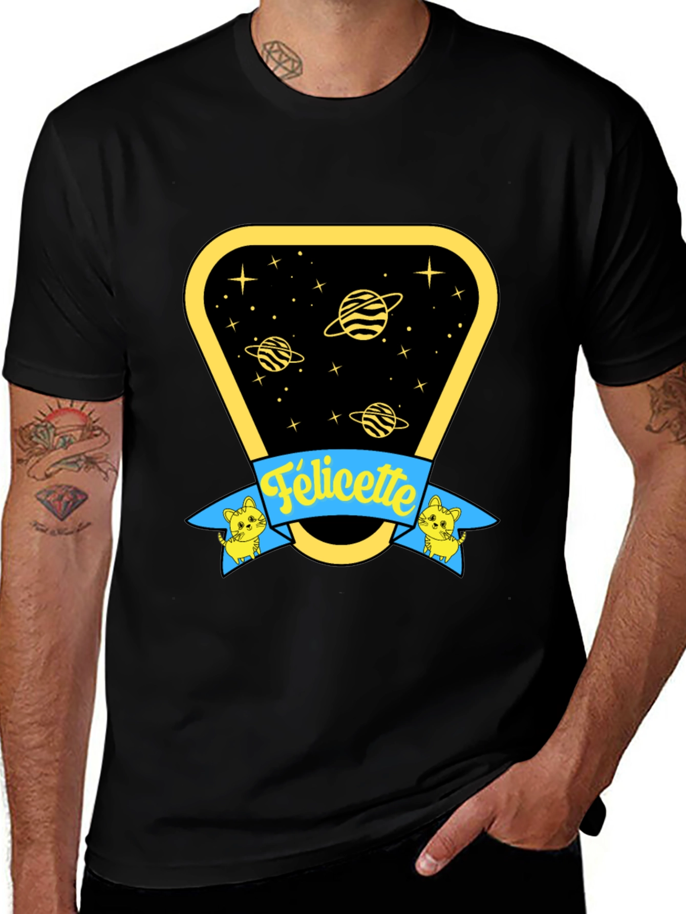 Felicette Cat Space T-Shirt - Unisex Cotton Tee