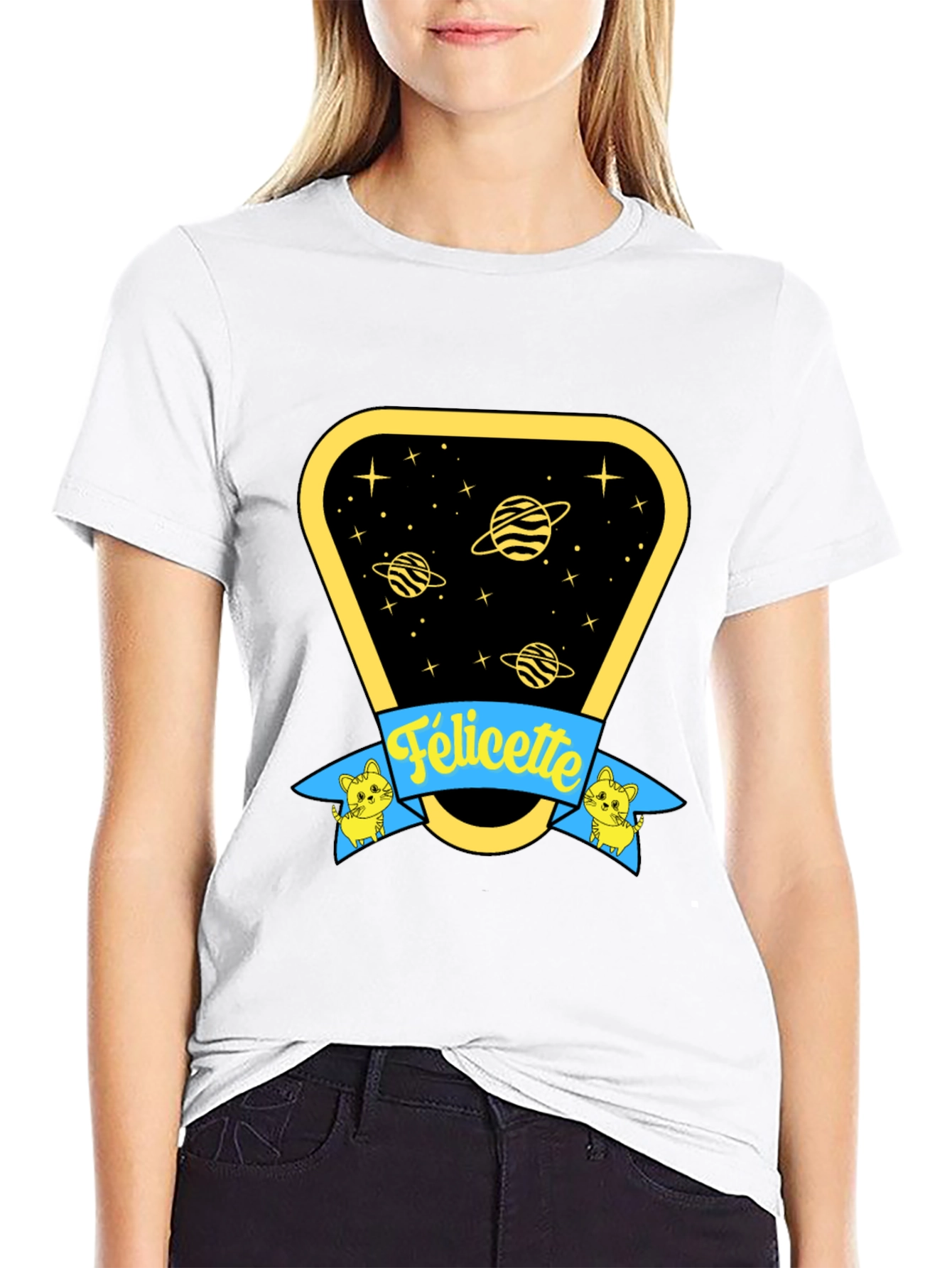 Felicette Cat Space T-Shirt - Unisex Cotton Tee