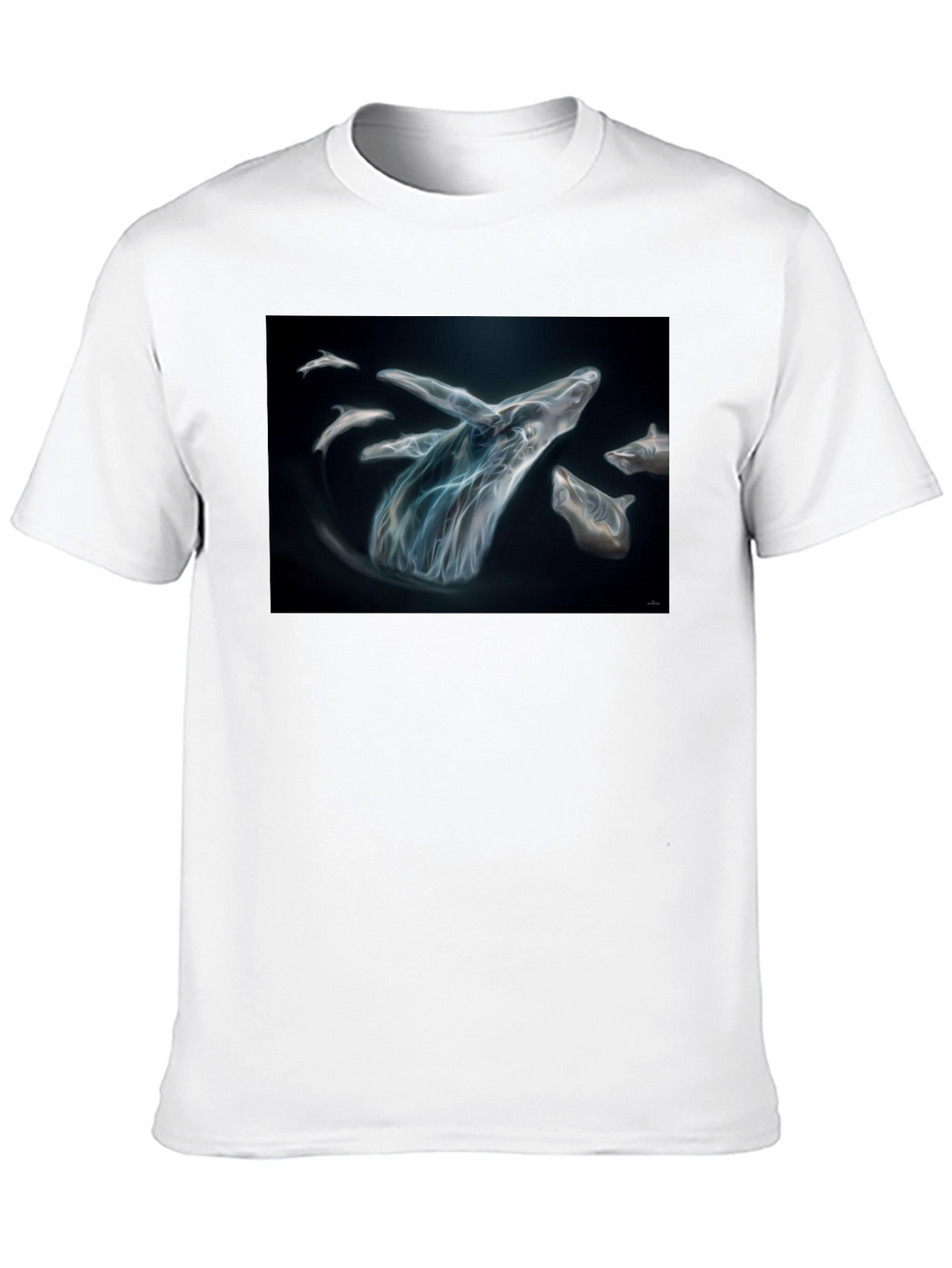 Whale Graphic Black T-Shirt