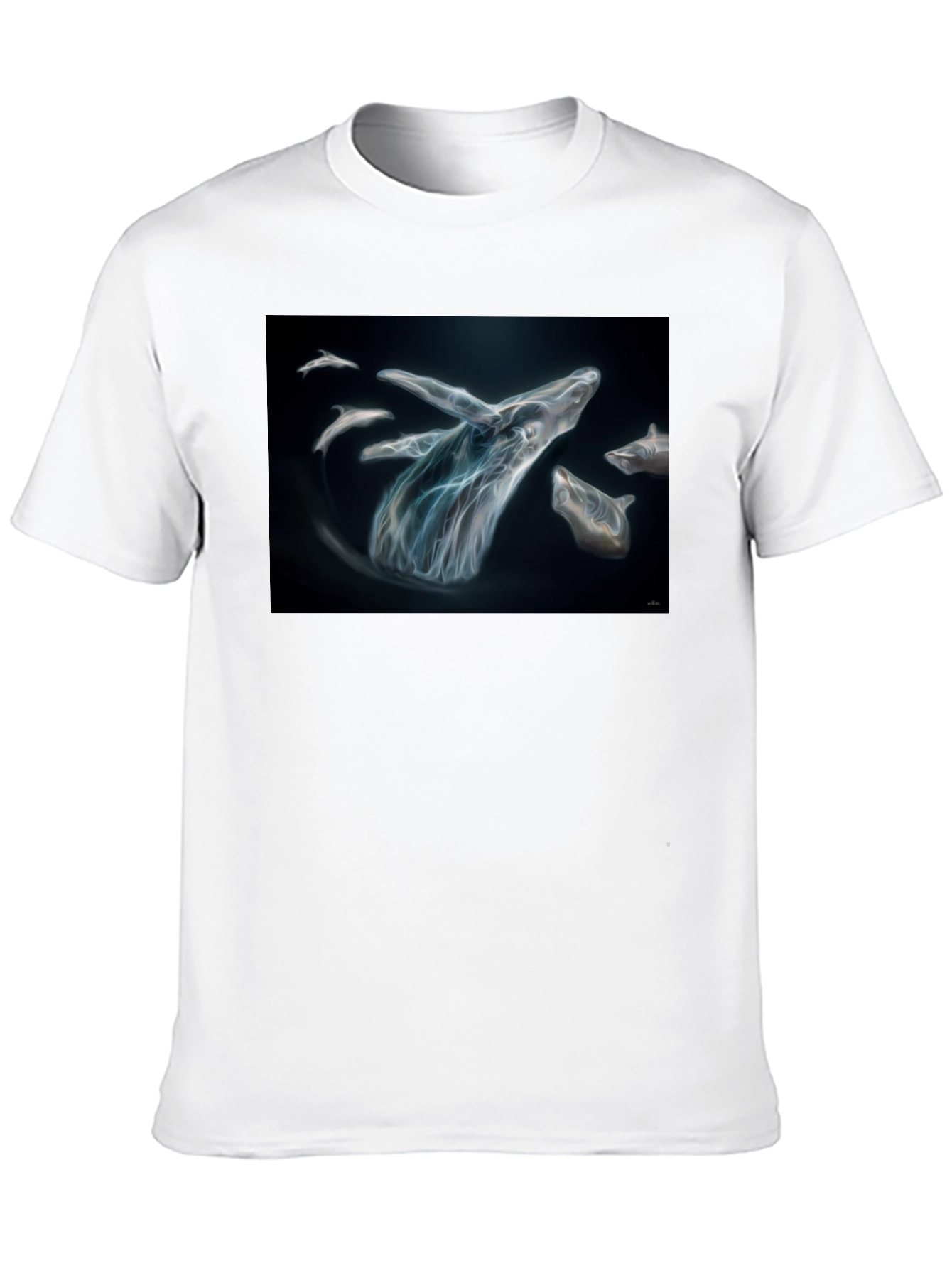 Whale Graphic Black T-Shirt