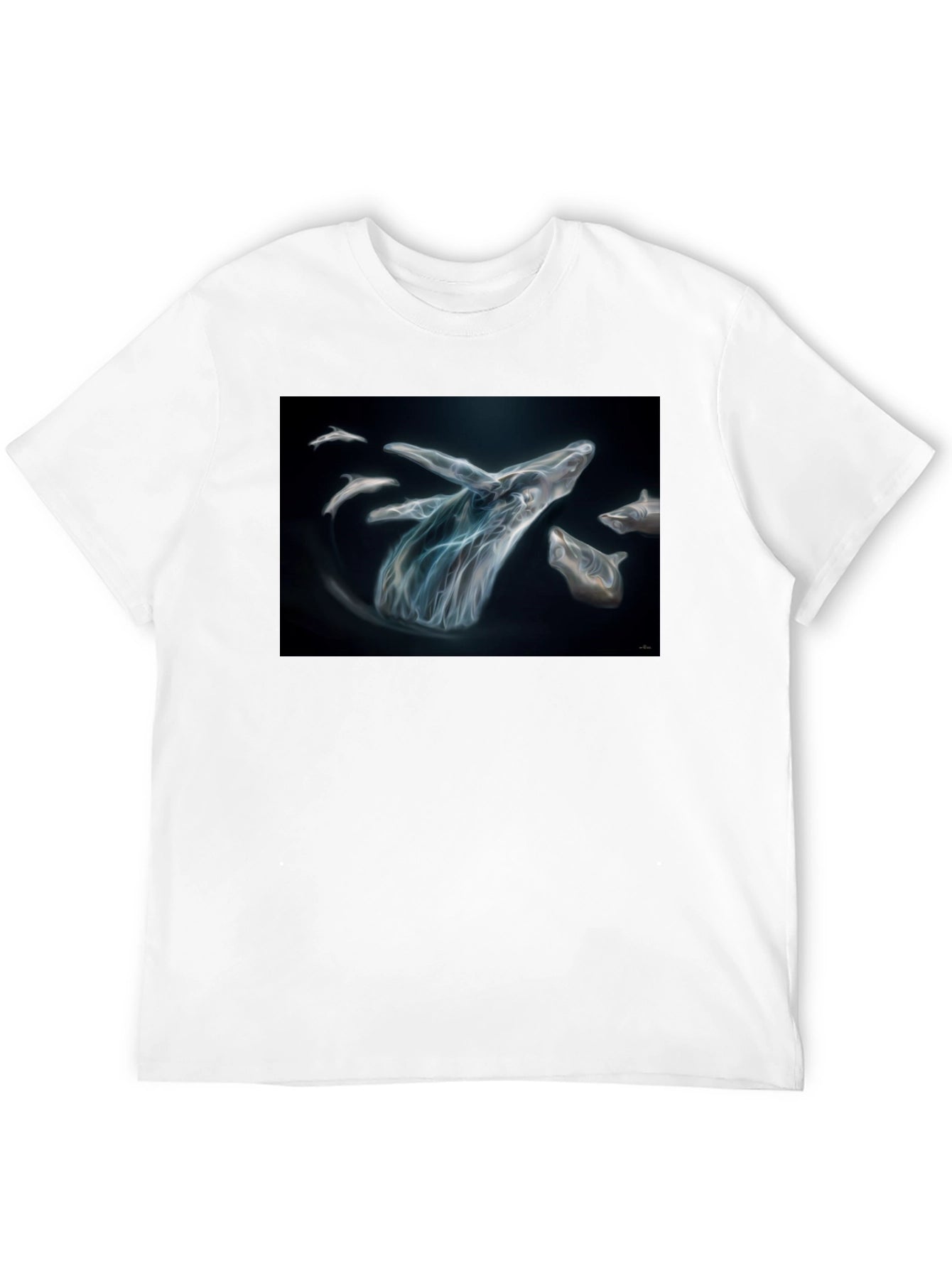 Whale Graphic Black T-Shirt