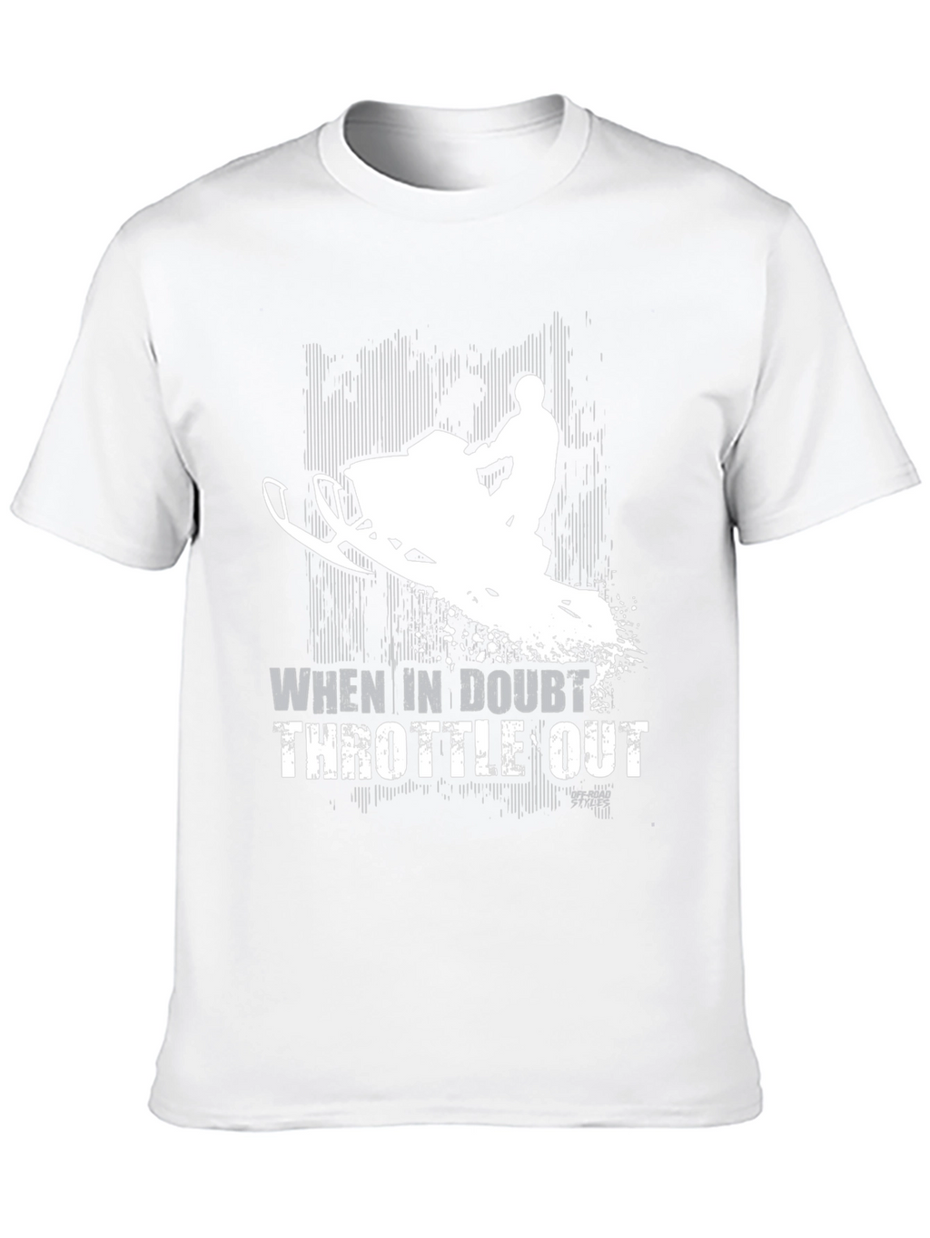 When in Doubt Throttle Out Snowmobile Black T-Shirt