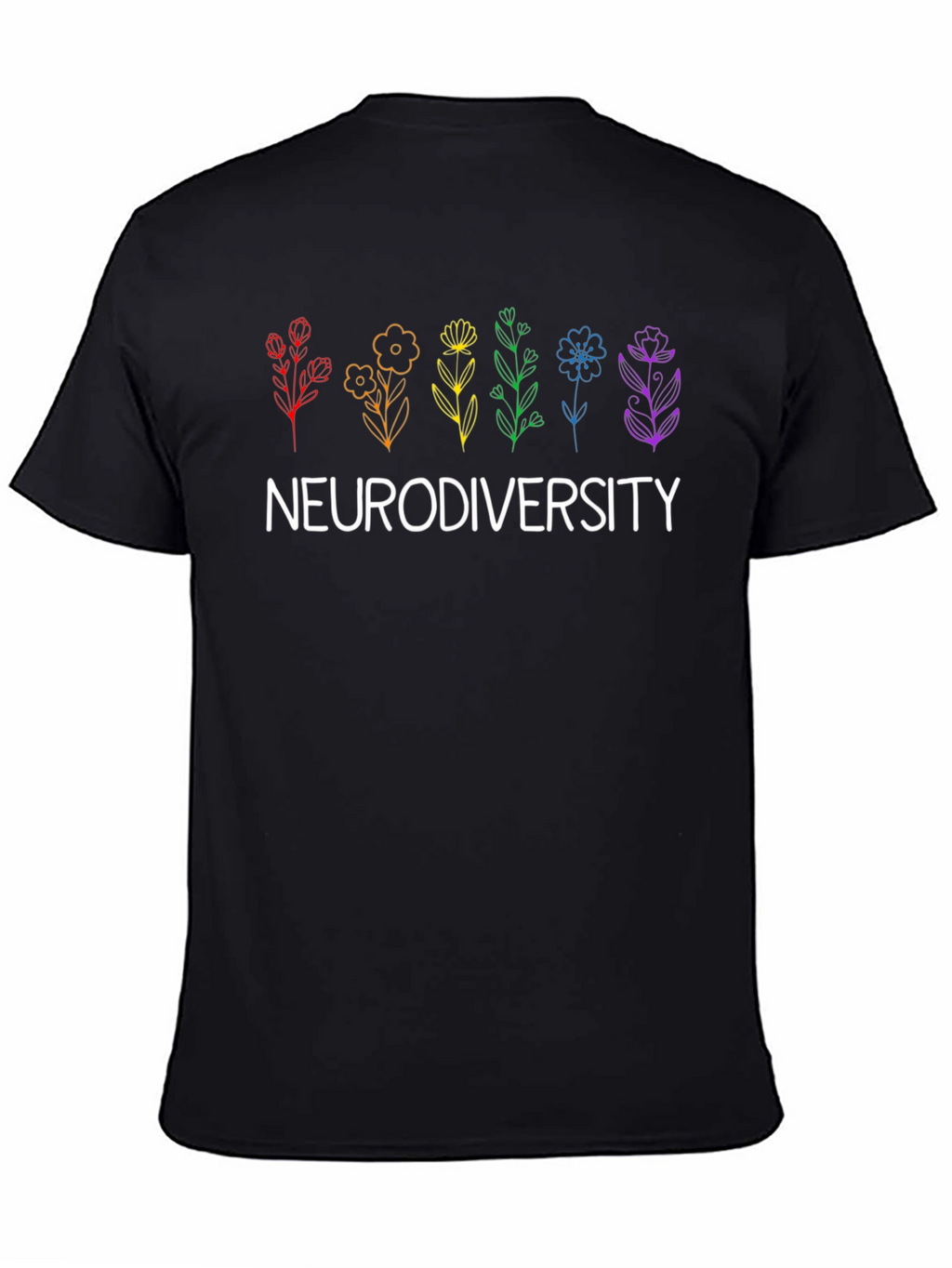 Neurodiversity Pride Rainbow Floral T-Shirt